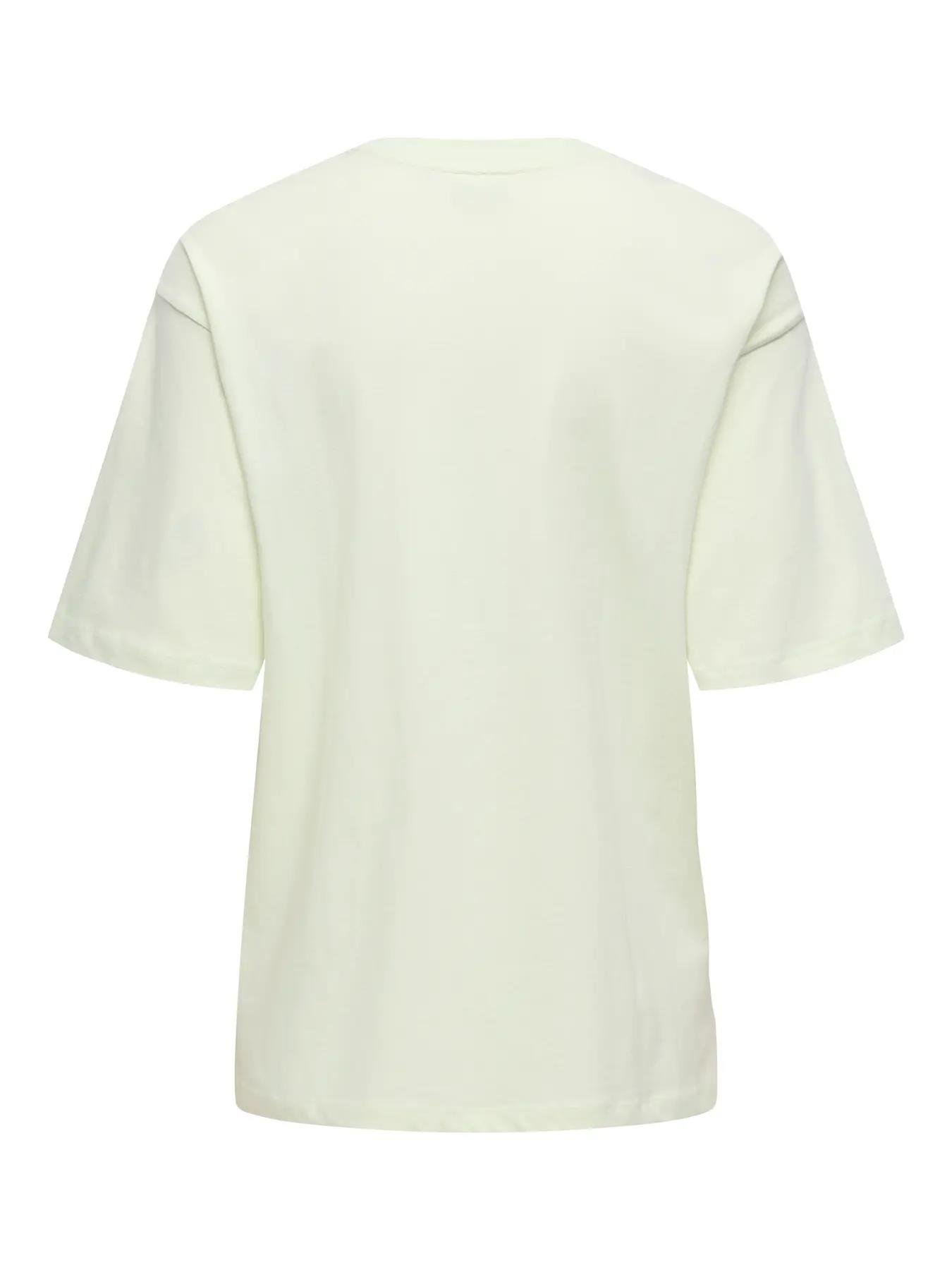 Only JDY Kadın Yuvarlak Yaka Bol Kesim Yeşil T-Shirt - 15366305 - Only - 15366305-1