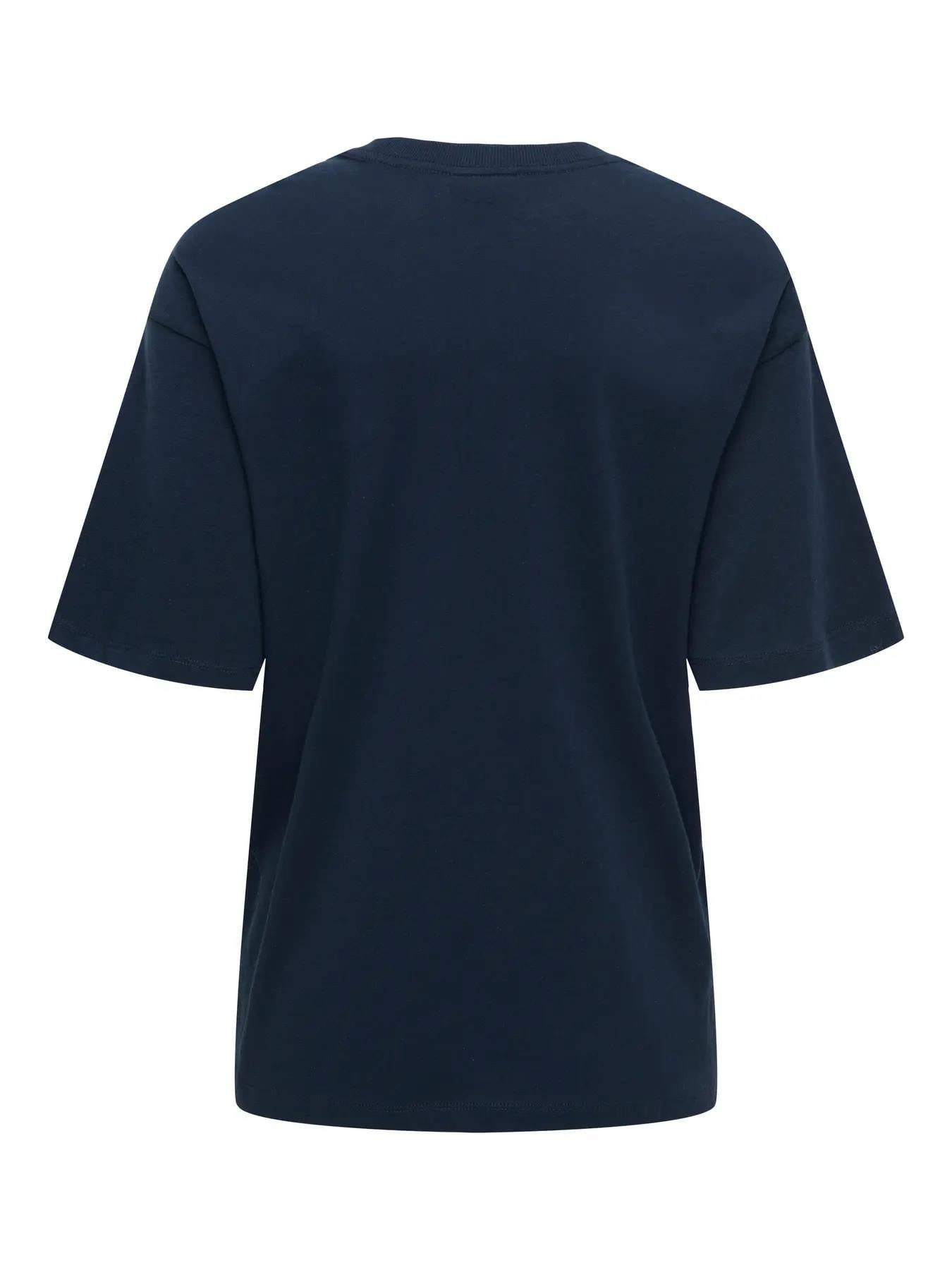 Only JDY Kadın Yuvarlak Yaka Lacivert T-Shirt - 15366305 - Only - 15366305-3