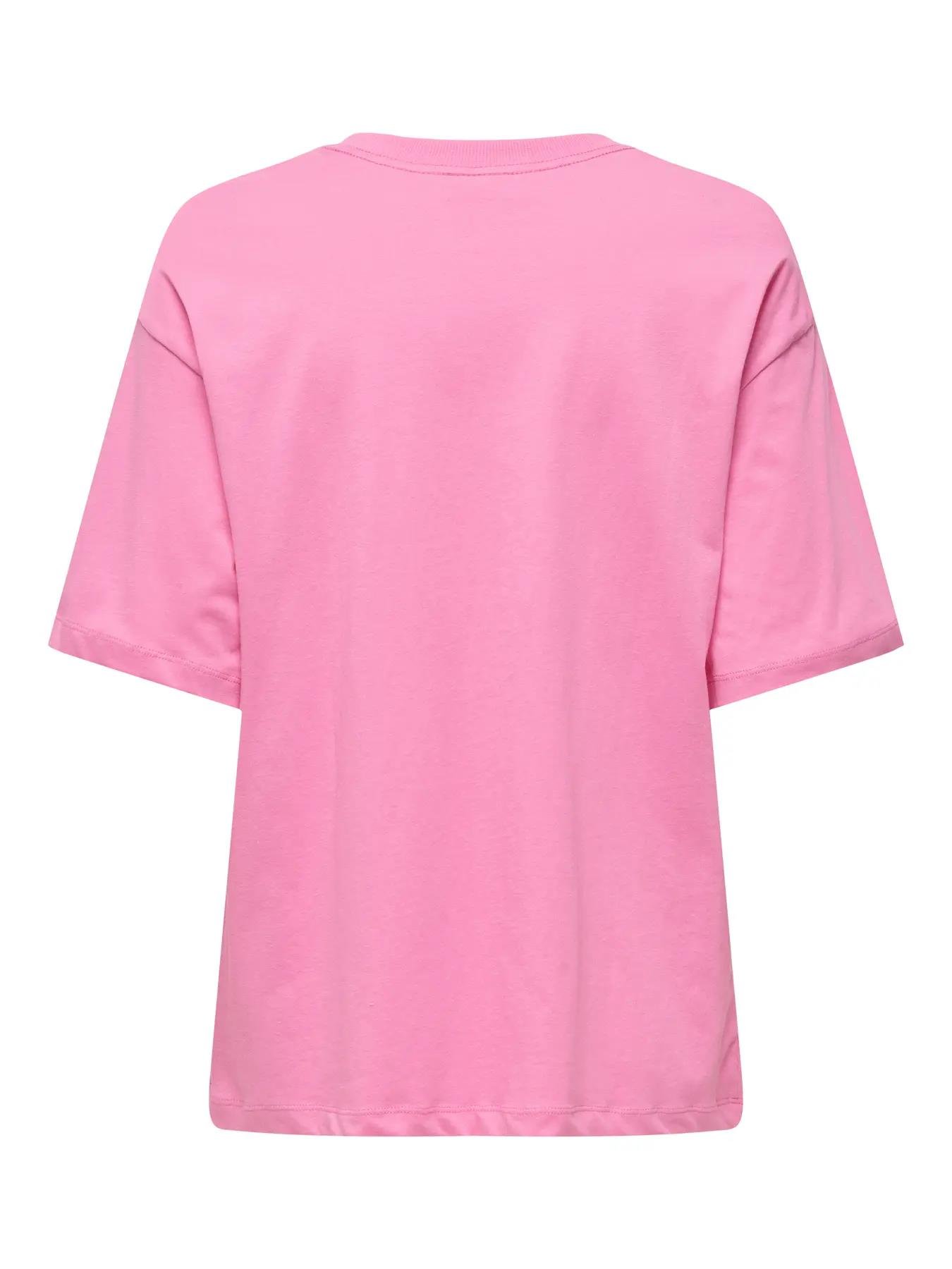 Only JDY Kadın Yuvarlak Yaka Pembe T-Shirt - 15366305 - Only - 15366305-2