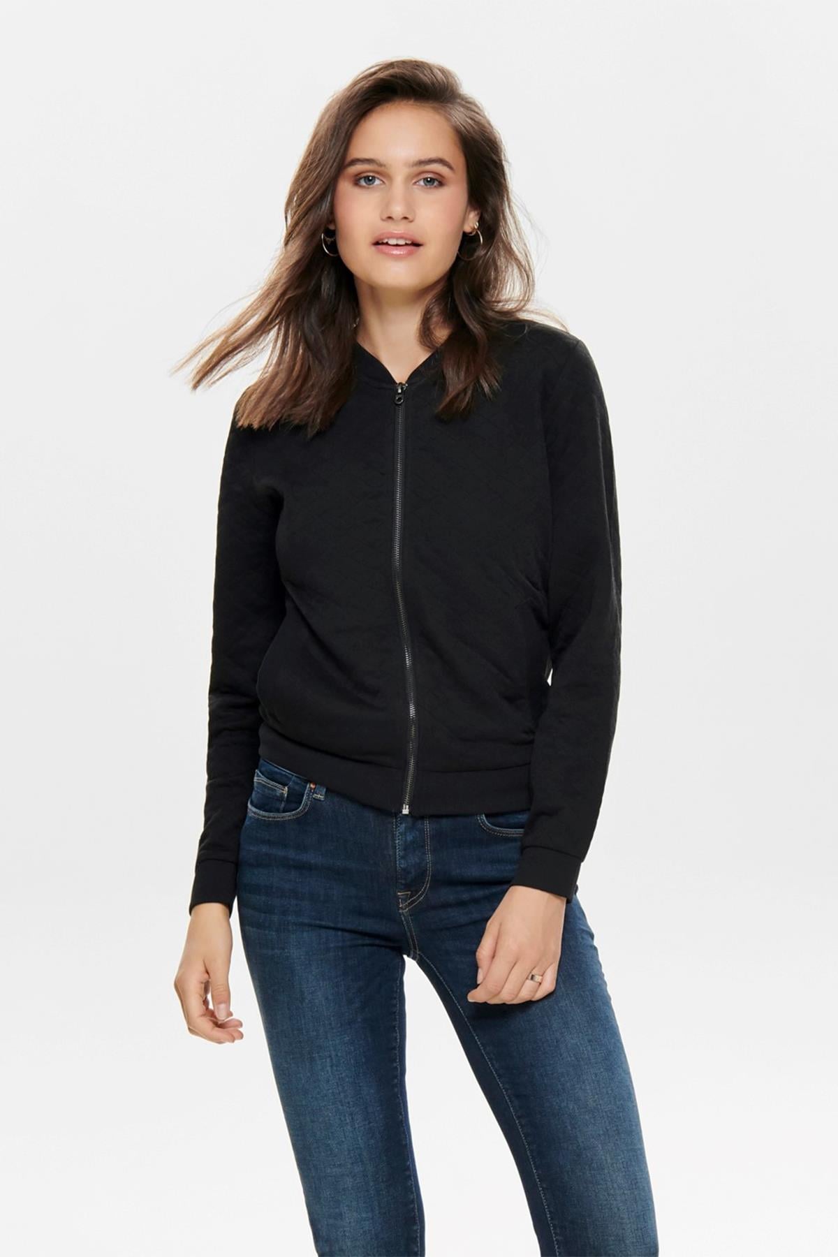 Only Kadın Baharlık Fermuarlı Hırka Sweatshirt - 15131550 - Only - 15131550