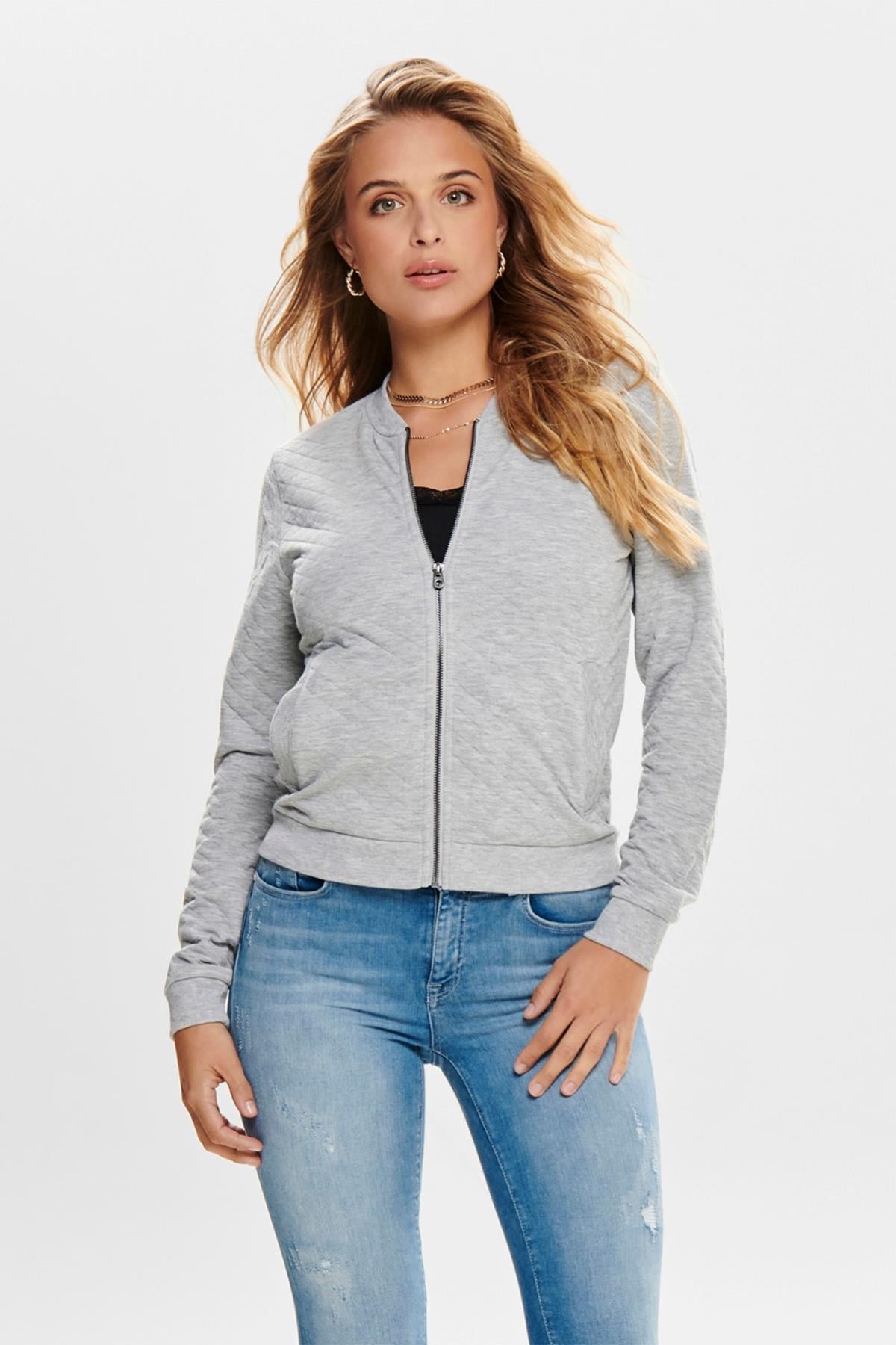 Only Kadın Baharlık Fermuarlı Hırka Sweatshirt - 15131550 - Only - 15131550