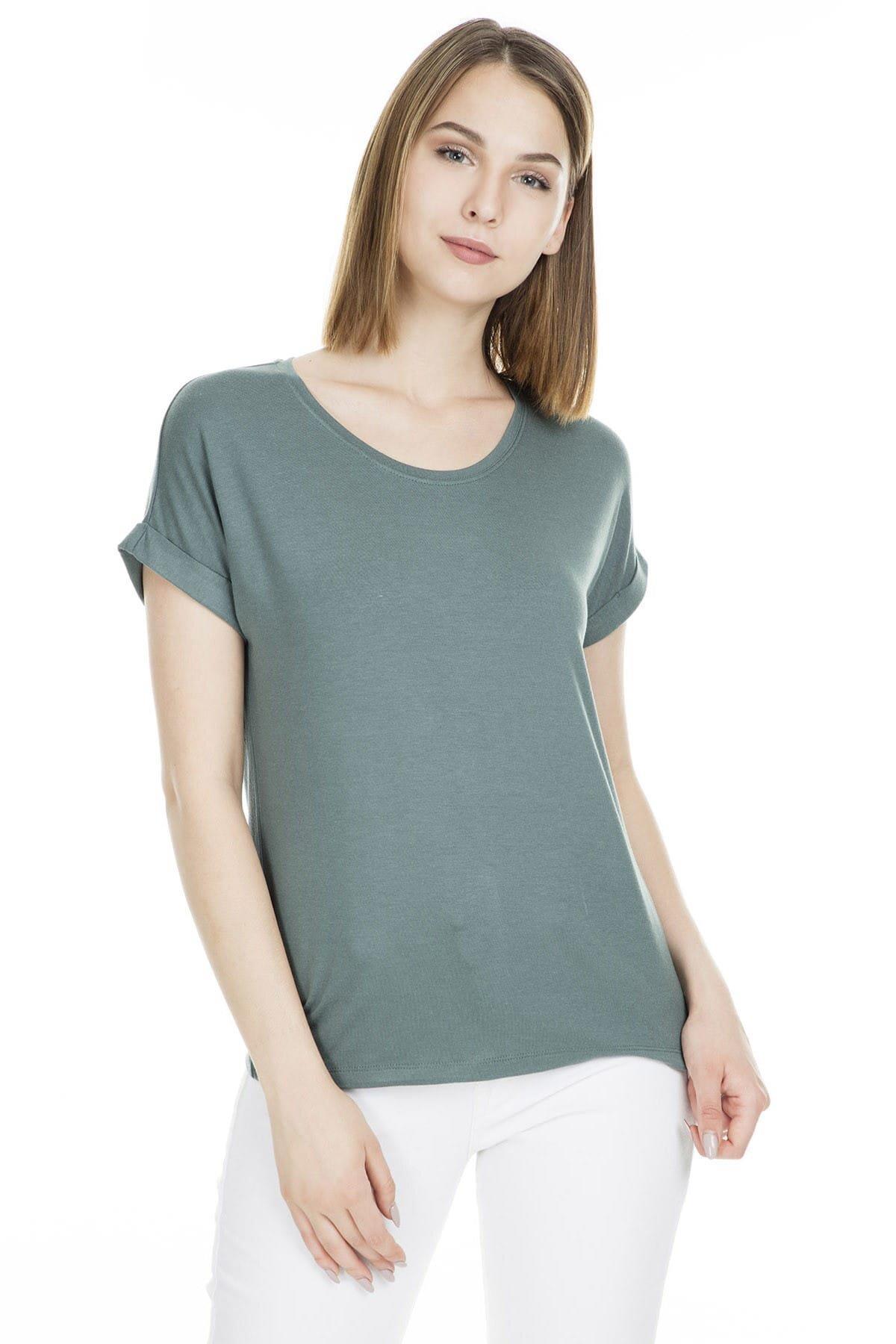 Only Kadın Basic Bisiklet Yaka T-Shirt 15106662 - Only - 15106662