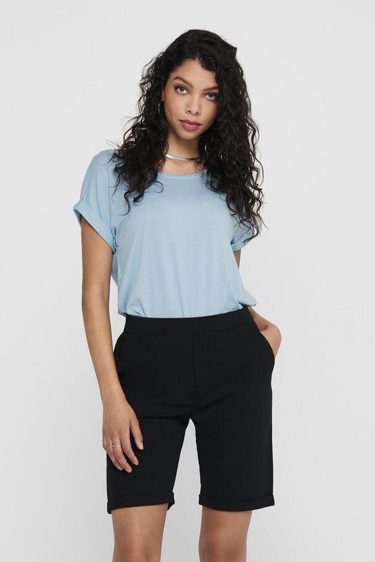 Only Kadın Basic Bisiklet Yaka T-Shirt 15106662 - Only - 15106662