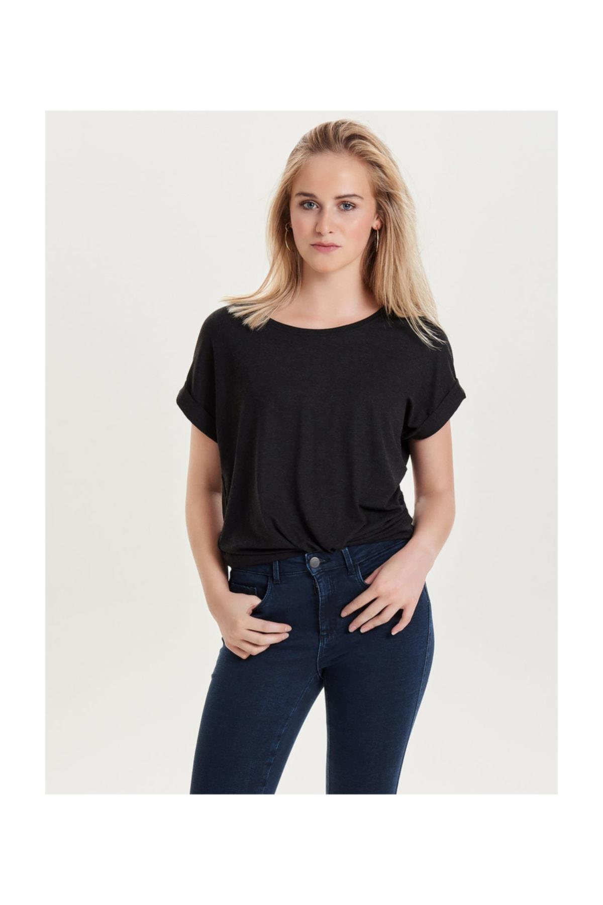 Only Kadın Basic Bisiklet Yaka T-Shirt 15106662 - Only - 15106662