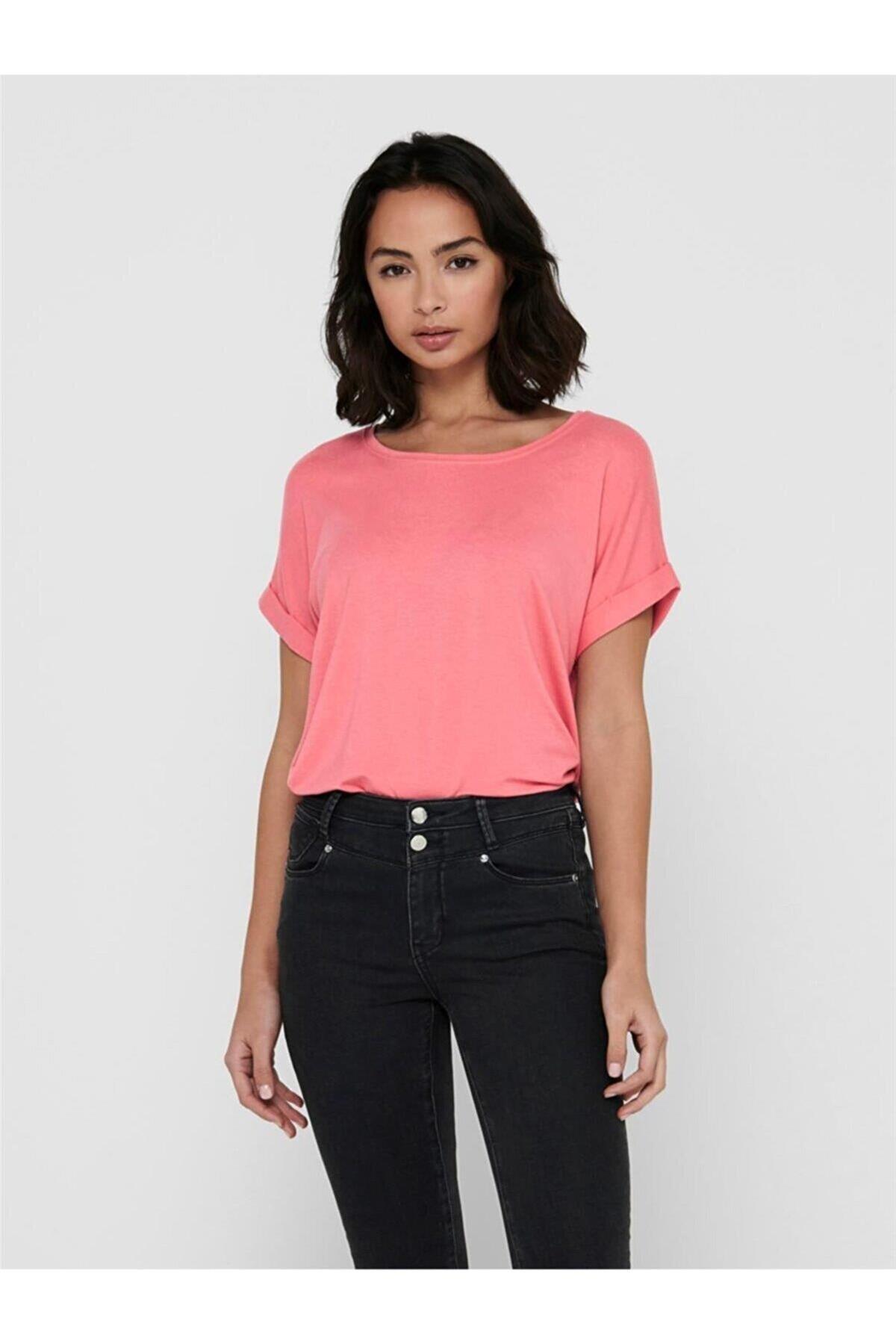 Only Kadın Basic Bisiklet Yaka T-Shirt 15106662 - Only - 15106662