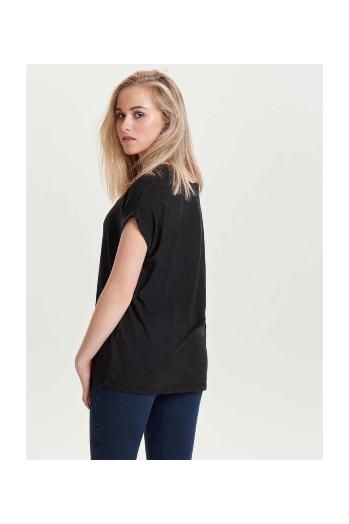 Only Kadın Basic Bisiklet Yaka T-Shirt 15106662 - Only - 15106662