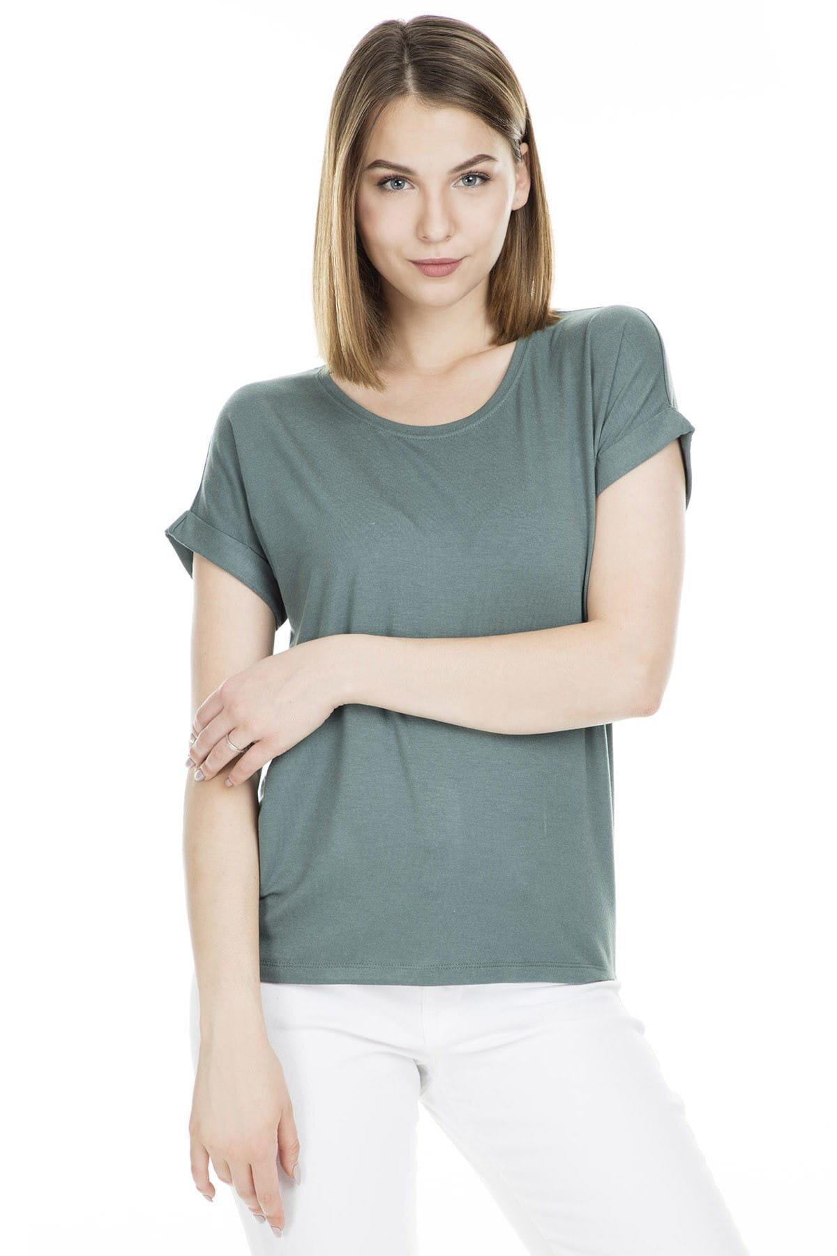 Only Kadın Basic Bisiklet Yaka T-Shirt 15106662 - Only - 15106662
