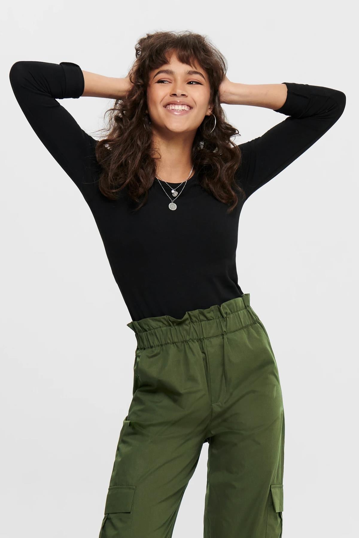 Only Kadın Basic Uzun Kollu T-shirt Bluz - 15204712 - Only - 15204712