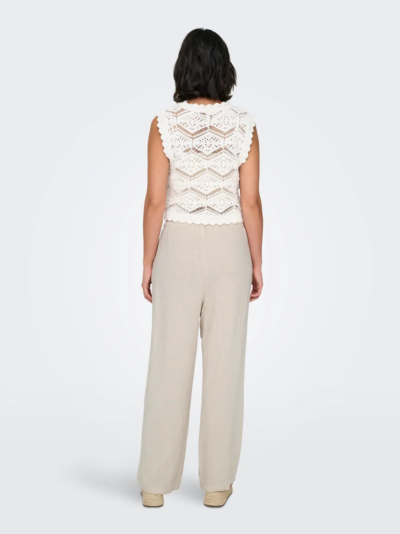 Only Kadın Belden Bağlamalı Bej Pantolon - 15322263 - Only - 15322263