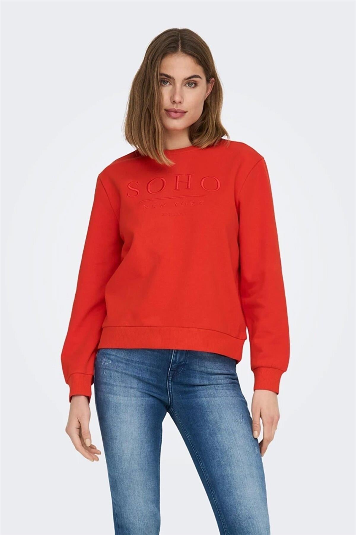 Only Kadın Bisiklet Yaka O-neck Sweatshirt - 15277786 - Only - 15277786