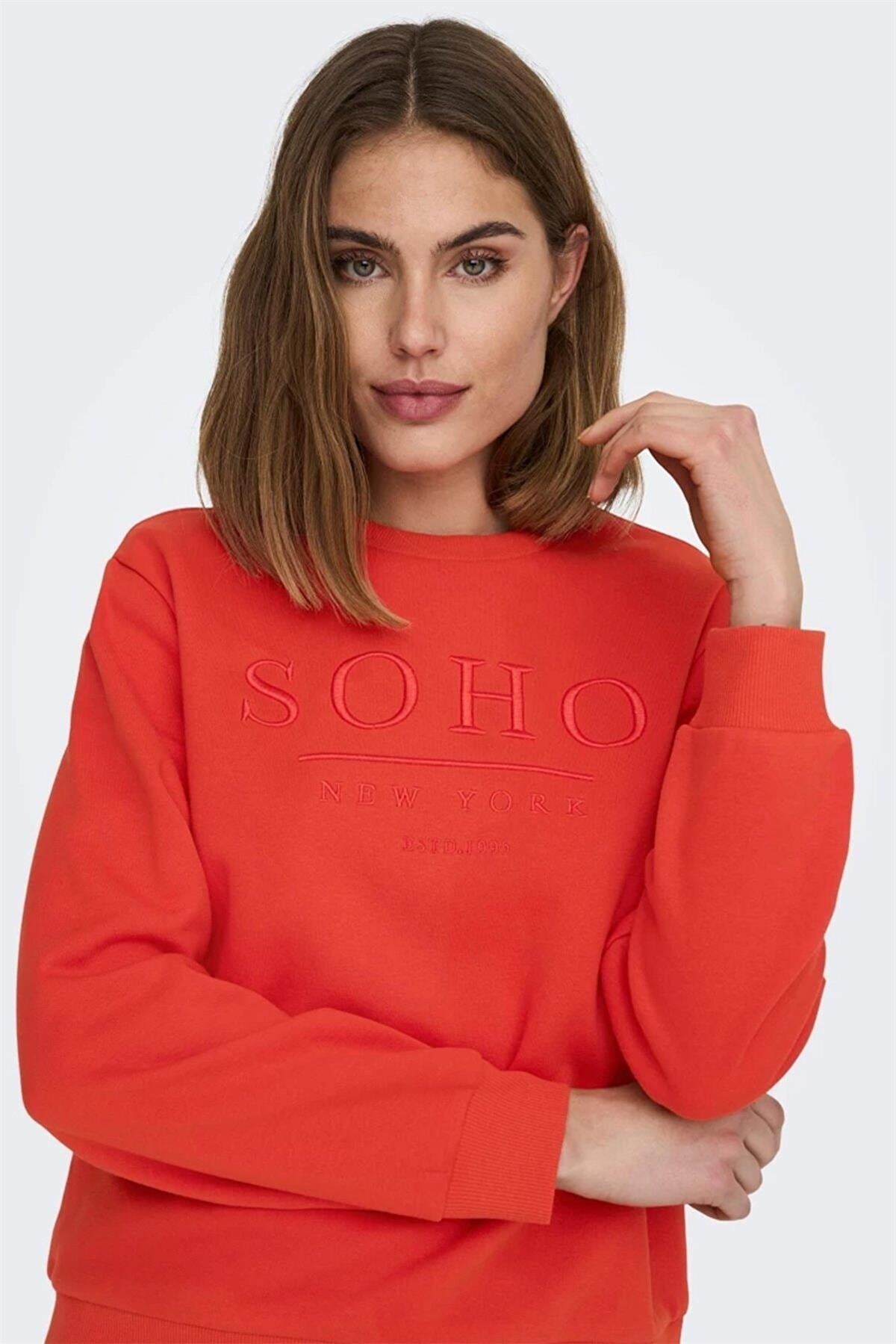 Only Kadın Bisiklet Yaka O-neck Sweatshirt - 15277786 - Only - 15277786