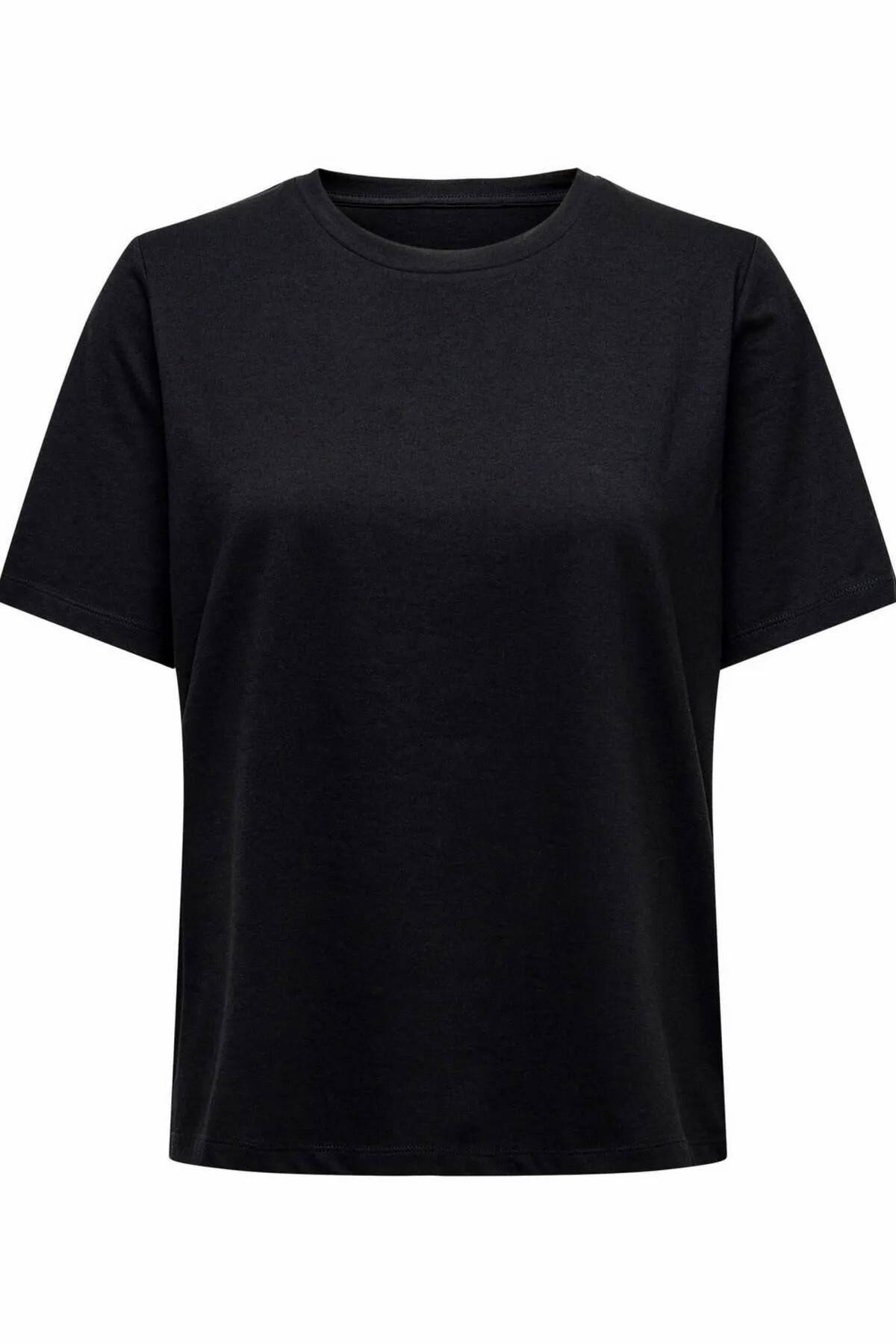 Only Kadın Bisiklet Yaka Siyah T-Shirt - 15270390 - Only - 15270390-1