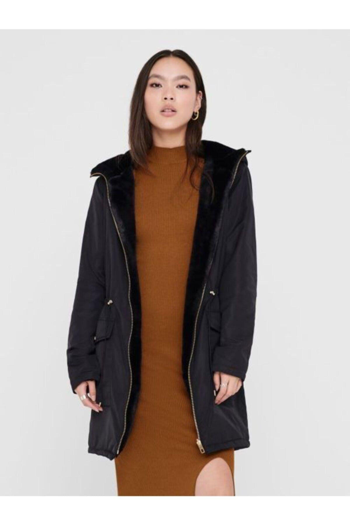 Only Kadın Çift Taraflı Mont Kürklü Parka - 15208727 - Only - 15208727