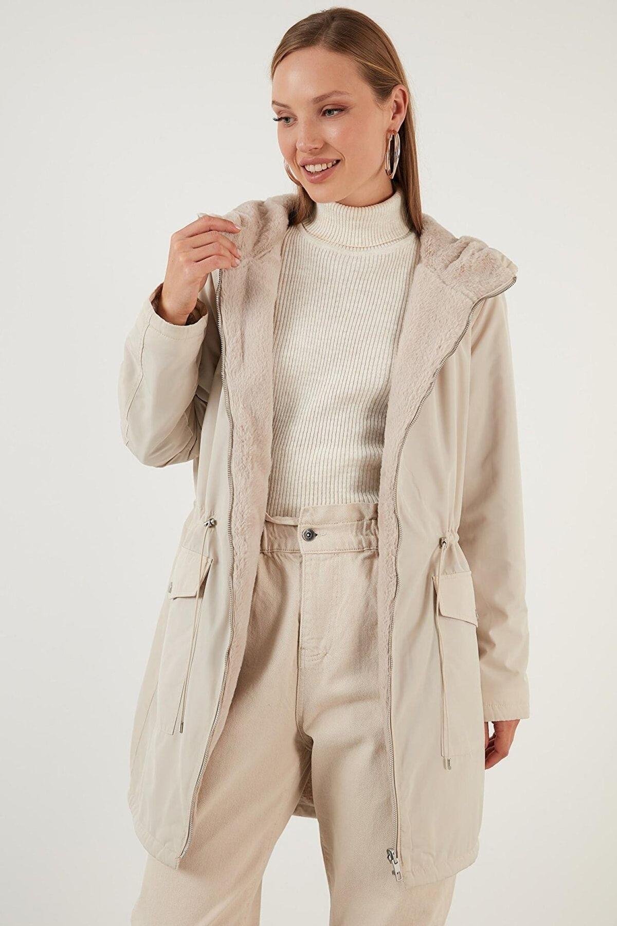 Only Kadın Çift Taraflı Mont Kürklü Parka - 15208727 - Only - 15208727