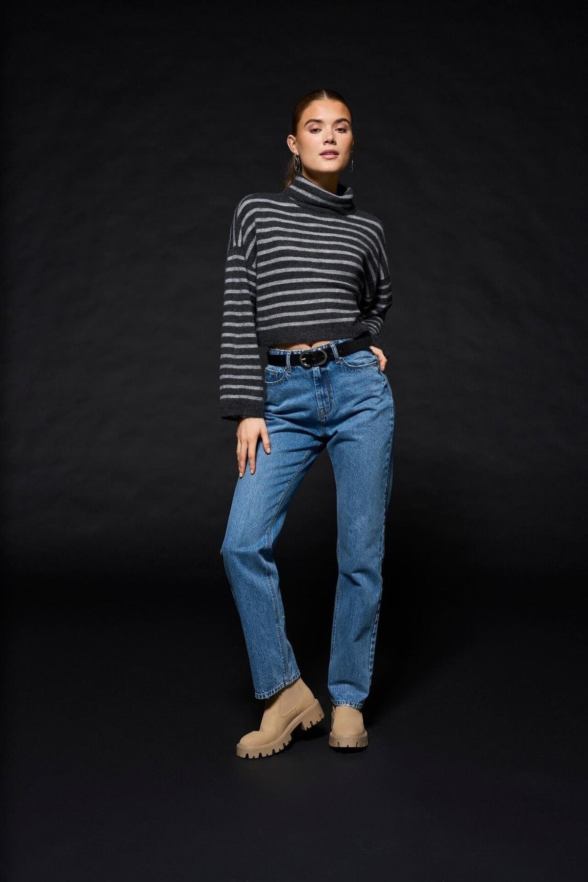 Only Kadın Denim Yüksek Bel Düz Kesim Kot Pantolon - 15311652 - Only - 15311652