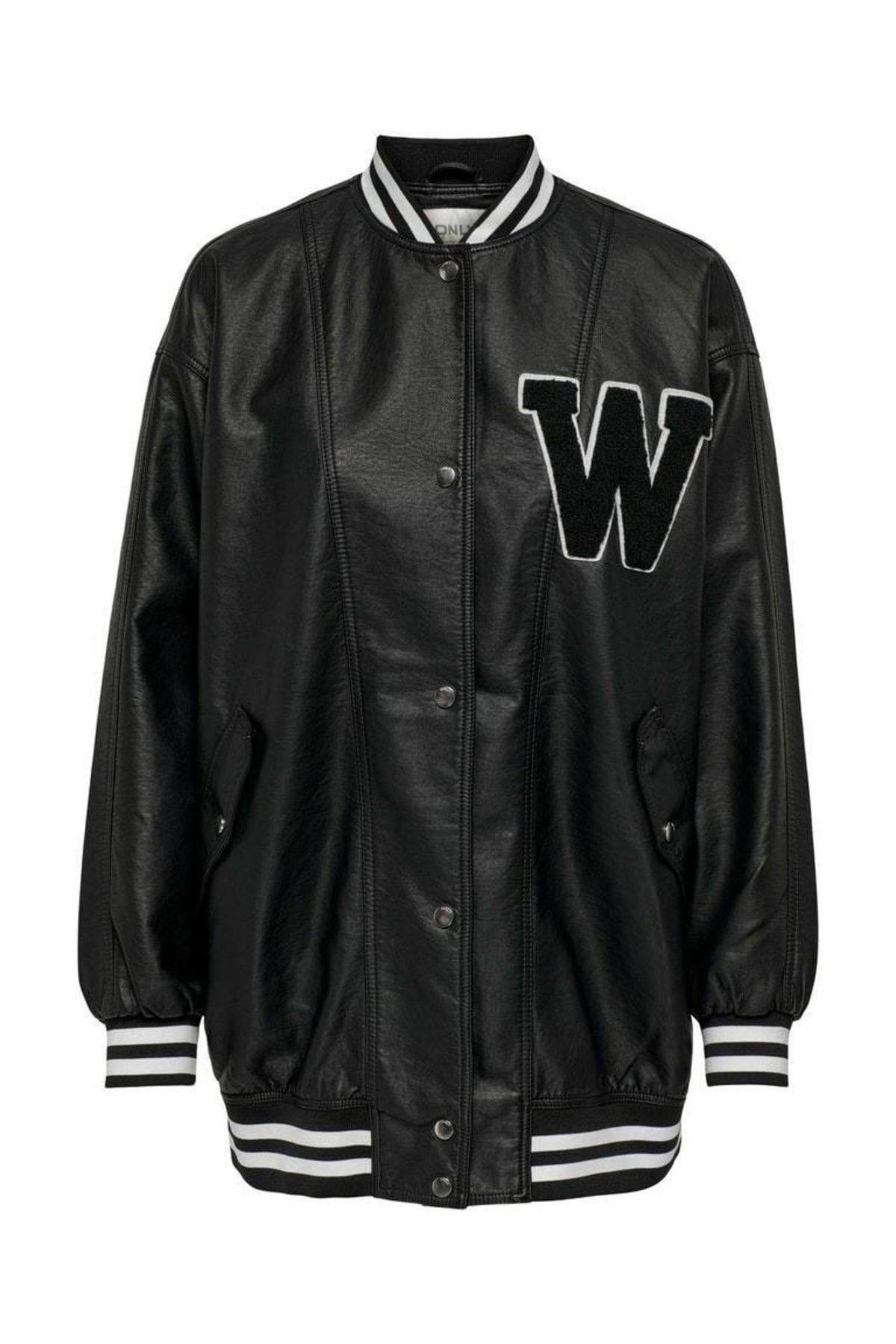 Only kadın Deri Ceket Kolej Ceketi Faux Leather Bomber Jacket -15277722 - Only - 15277722