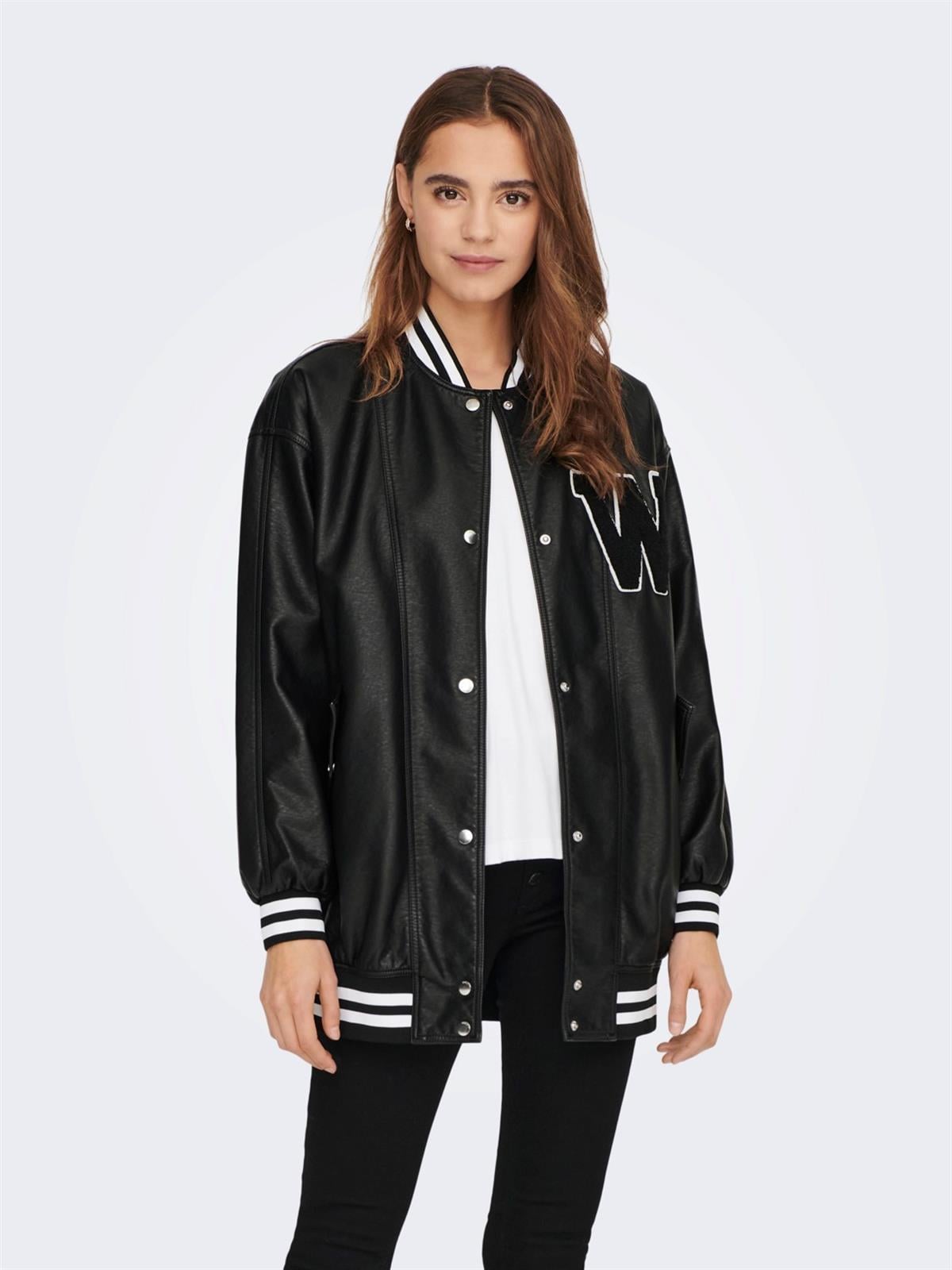 Only kadın Deri  Ceket ONLRONJA FAUX LEATHER BOMBER JACKET 15277722 - Only - 15277722