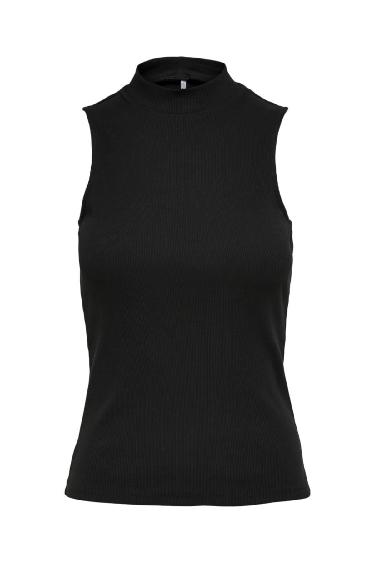 Only Kadın Dik Yaka Kolsuz Örme Bluz - 15227000 - Only - 15227000