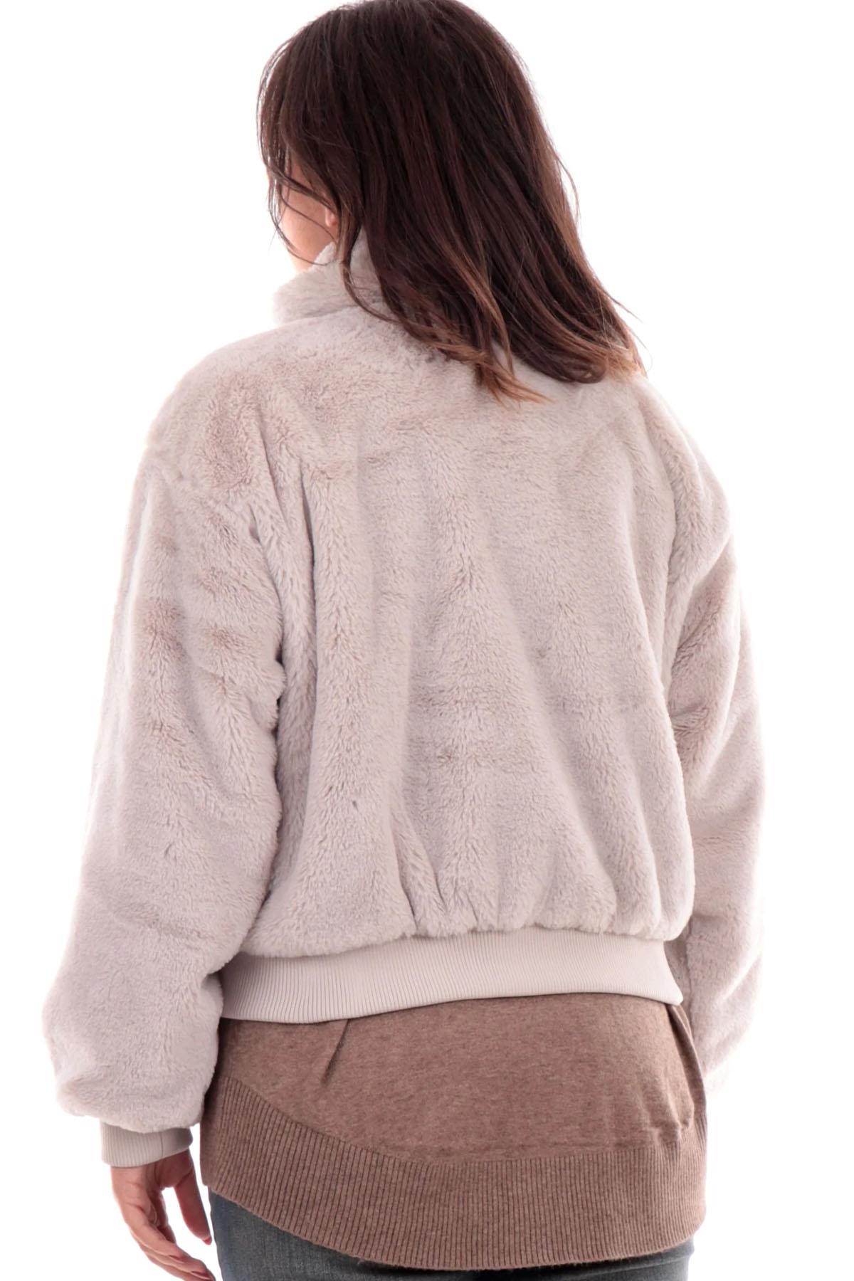 Only Kadın Dik Yaka Peluş Ceket - 15327330 - Only - 15327330