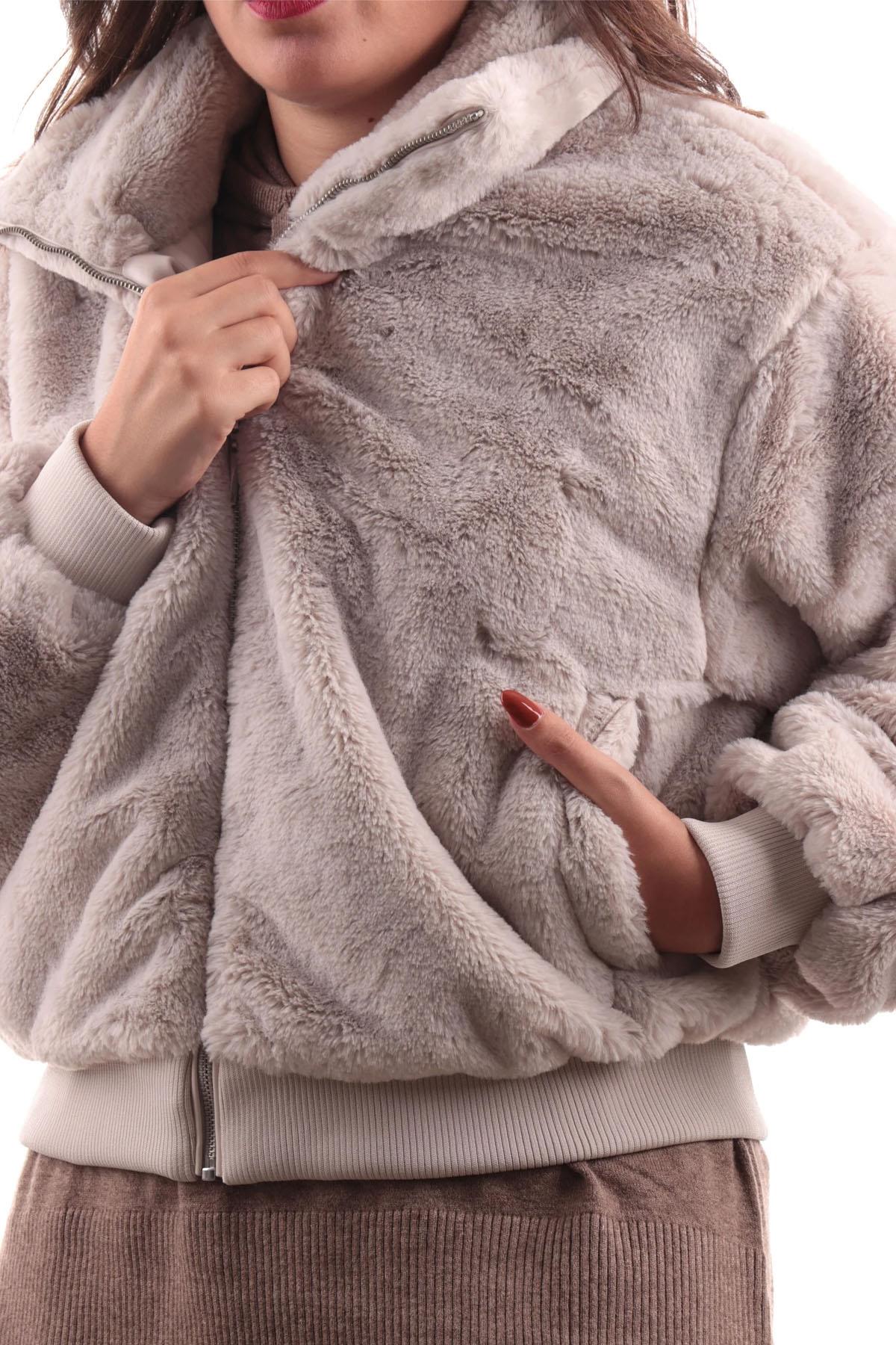 Only Kadın Dik Yaka Peluş Ceket - 15327330 - Only - 15327330