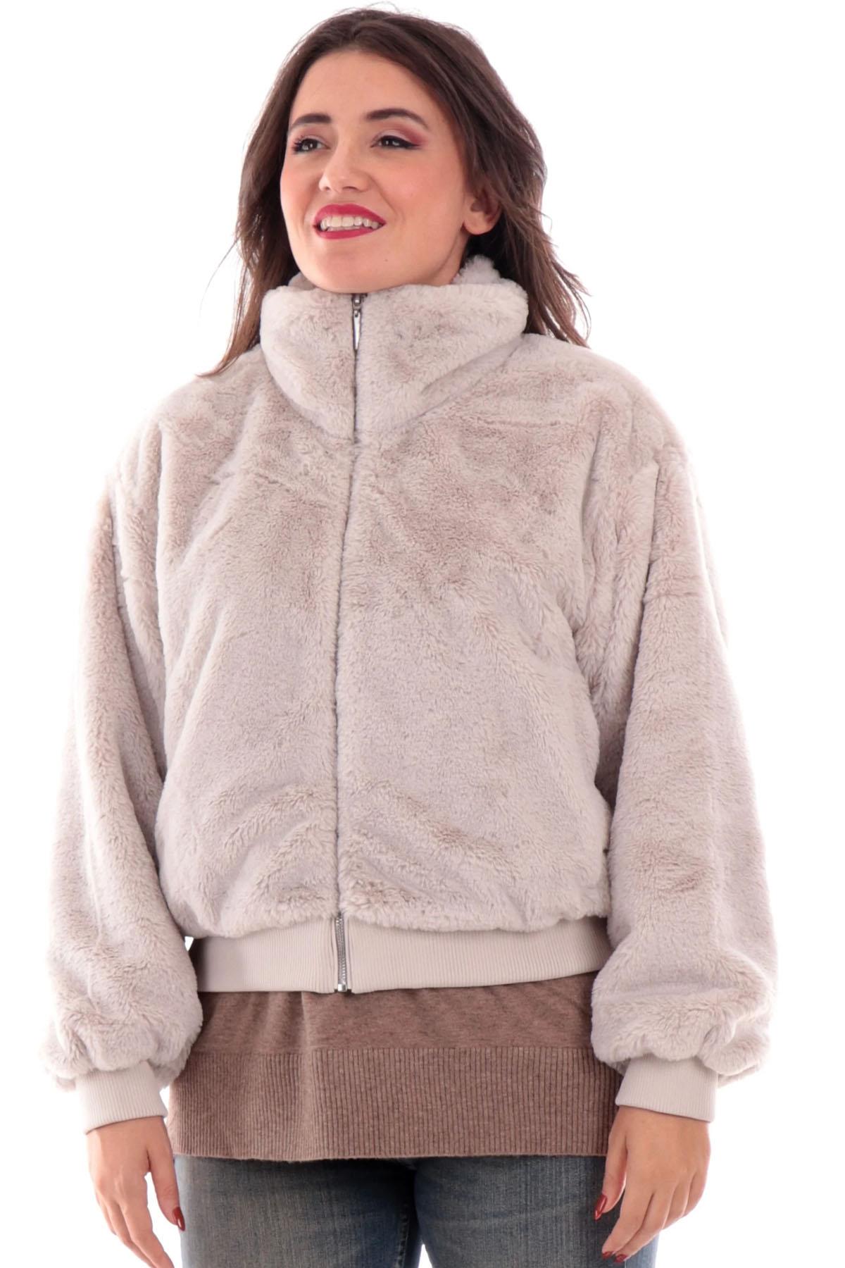 Only Kadın Dik Yaka Peluş Ceket - 15327330 - Only - 15327330
