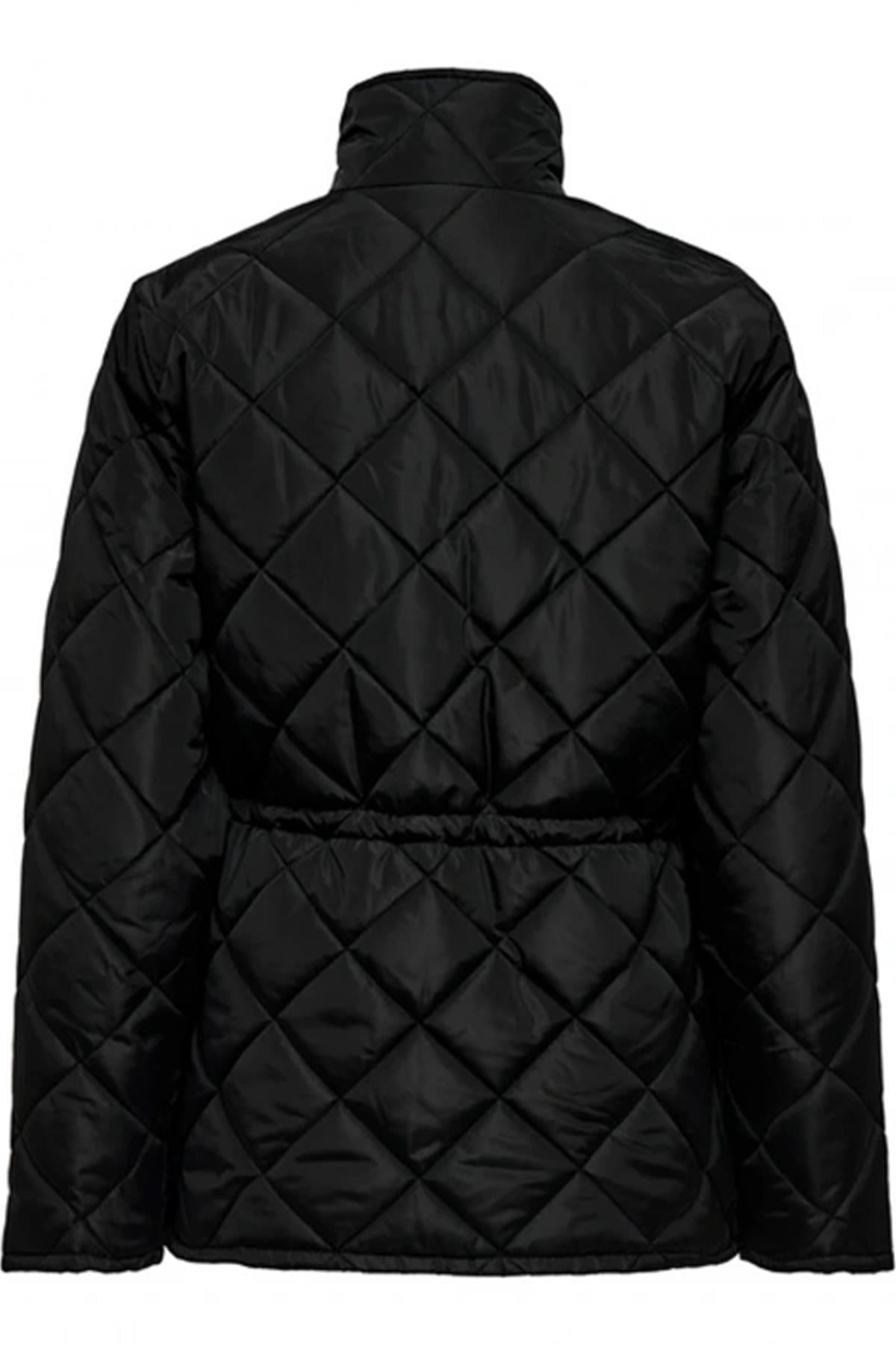 Only Kadın Dik Yaka Siyah Kapitone Mont-15354432 - Only - 15354432