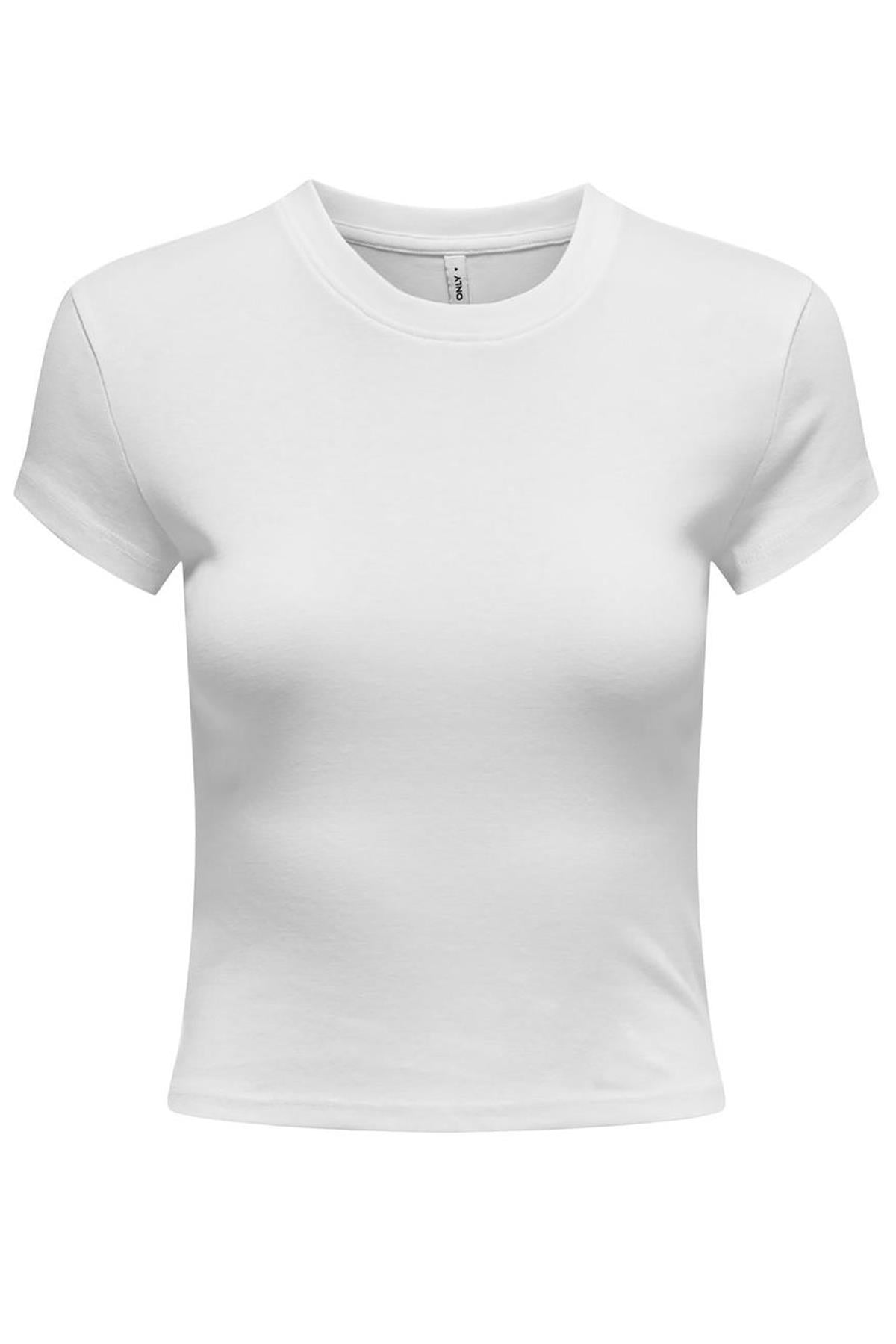 Only Kadın Elina Kadın Beyaz Basic T-shirt - 15320229-W - Only - 15320229-W