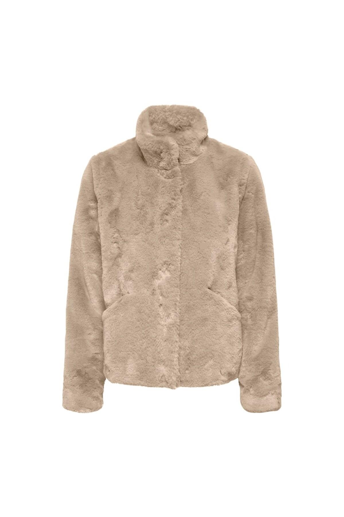 Only Kadın Faux Jacket Peluş Mont - 15295423 - Only - 15295423
