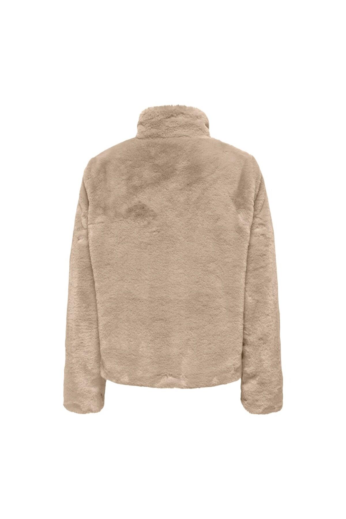 Only Kadın Faux Jacket Peluş Mont - 15295423 - Only - 15295423