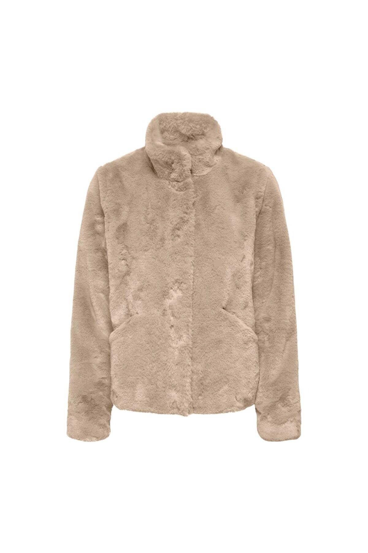 Only Kadın Faux Jacket Peluş Mont - 15295423 - Only - 15295423