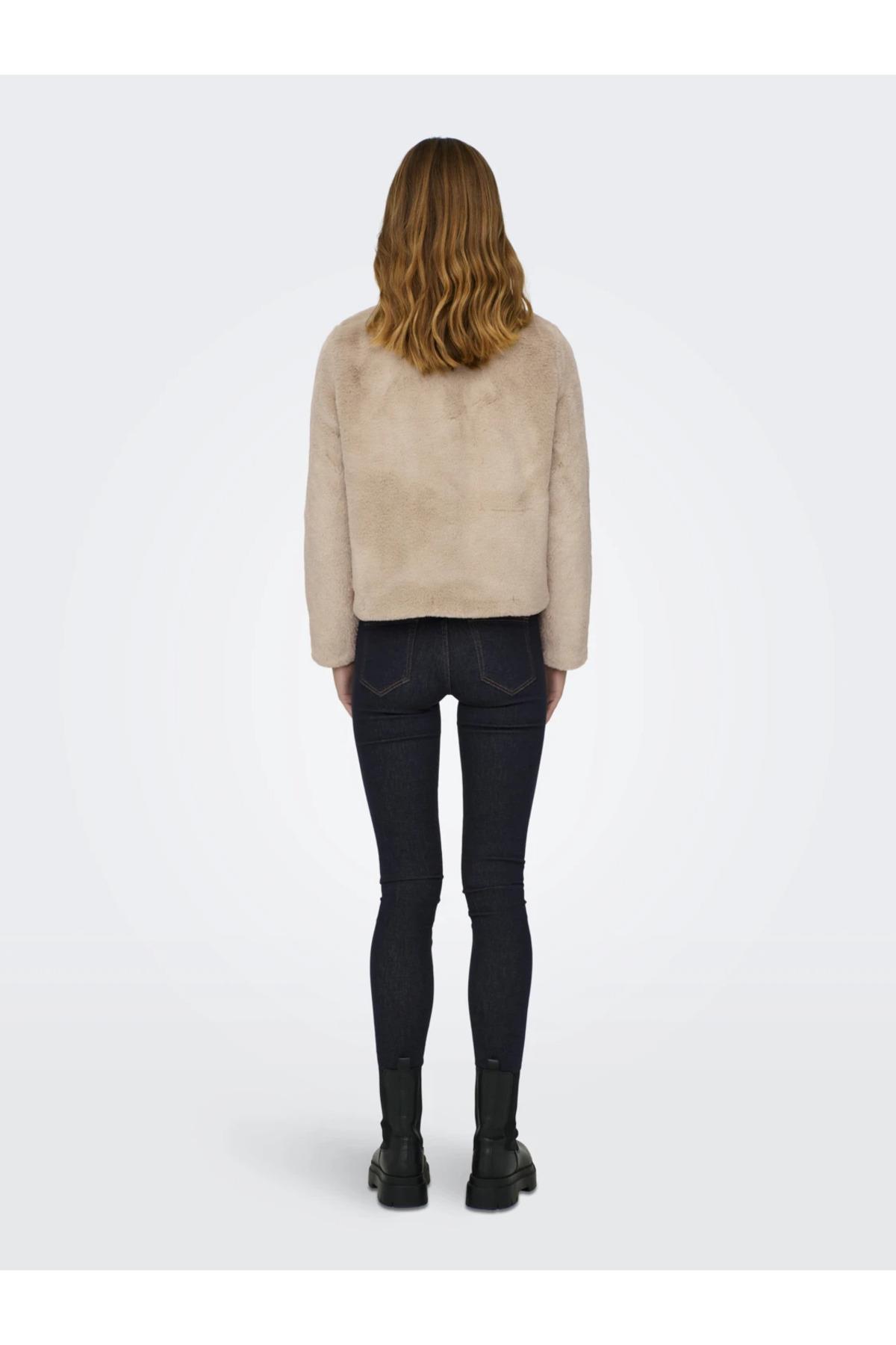 Only Kadın Faux Jacket Peluş Mont - 15295423 - Only - 15295423