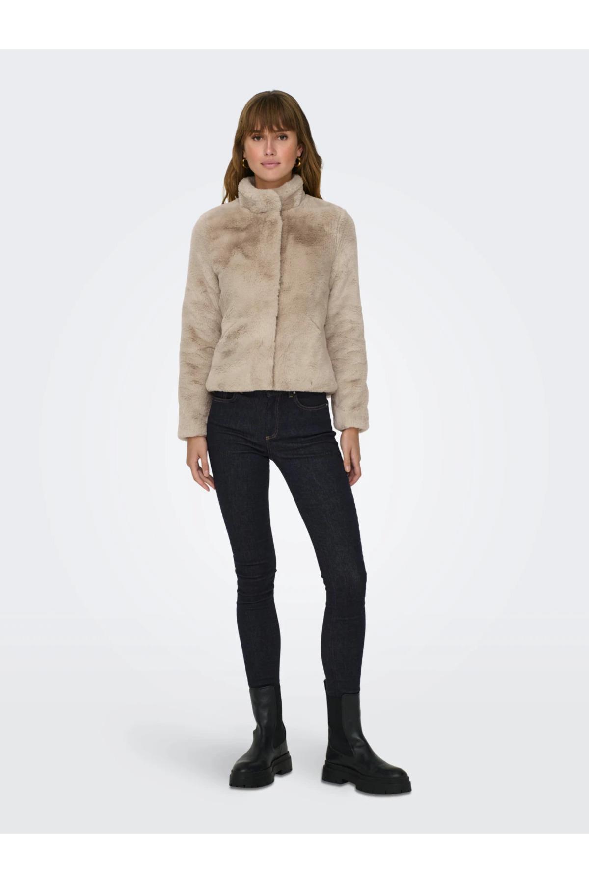 Only Kadın Faux Jacket Peluş Mont - 15295423 - Only - 15295423