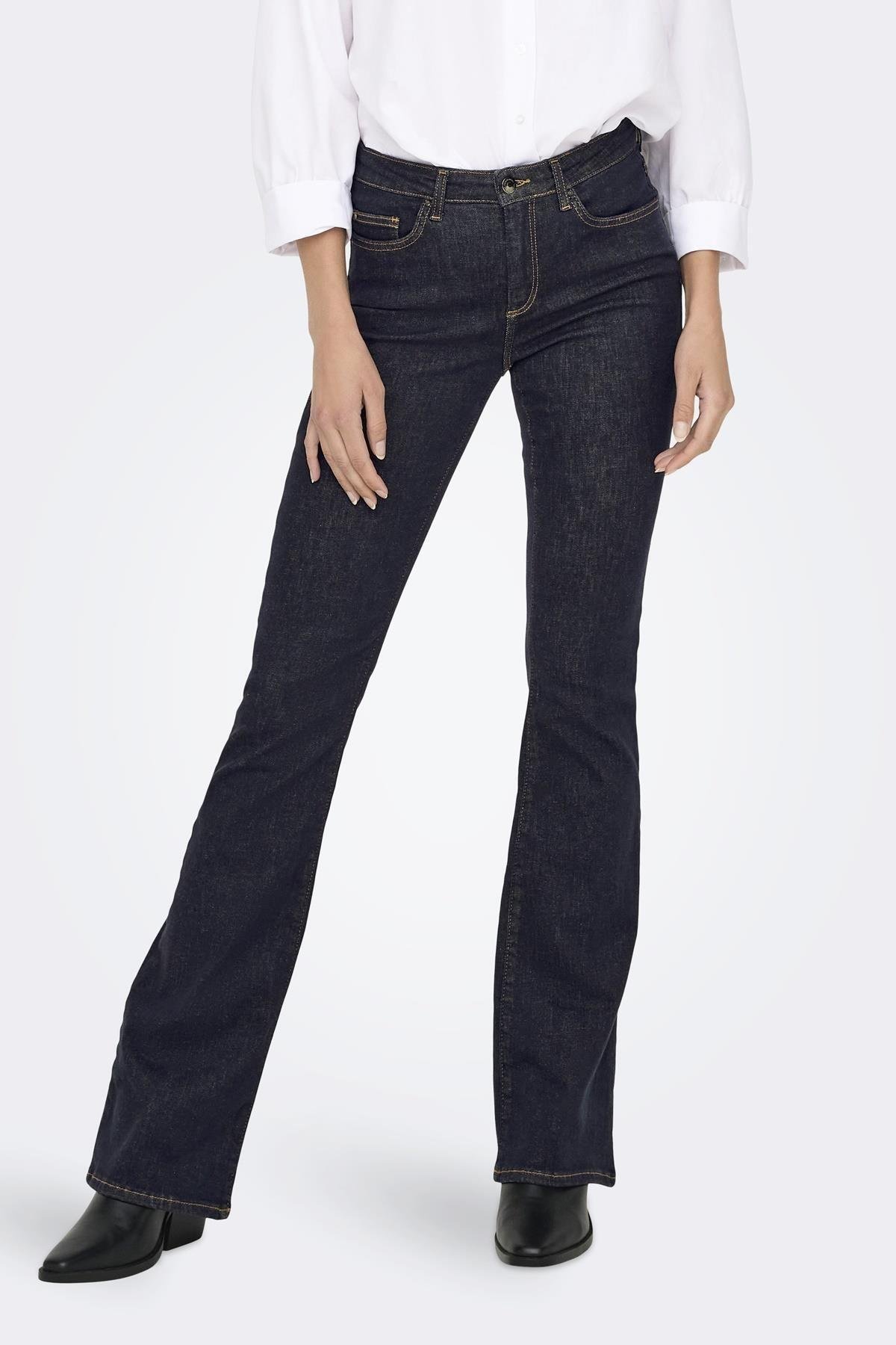 Only Kadın Geniş Paça Lacivert Kot Pantolon - 15327135 - Only - 15327135