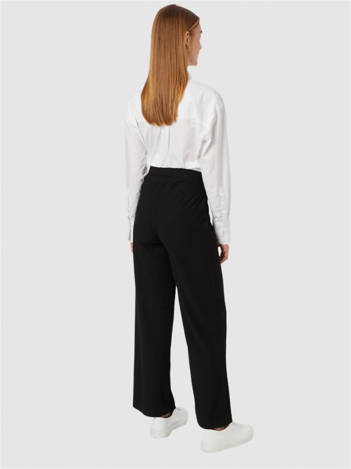 Only Kadın Geniş Paça Siyah Pantolon - 15202195 - Only - 15202195