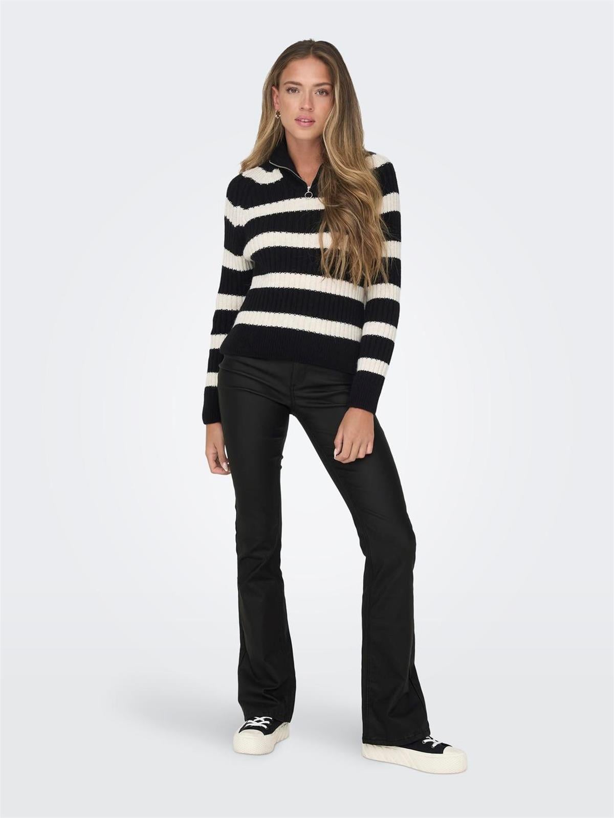 Only Kadın İspanyol Paça Siyah Pantolon - 15310473 - Only - 15310473