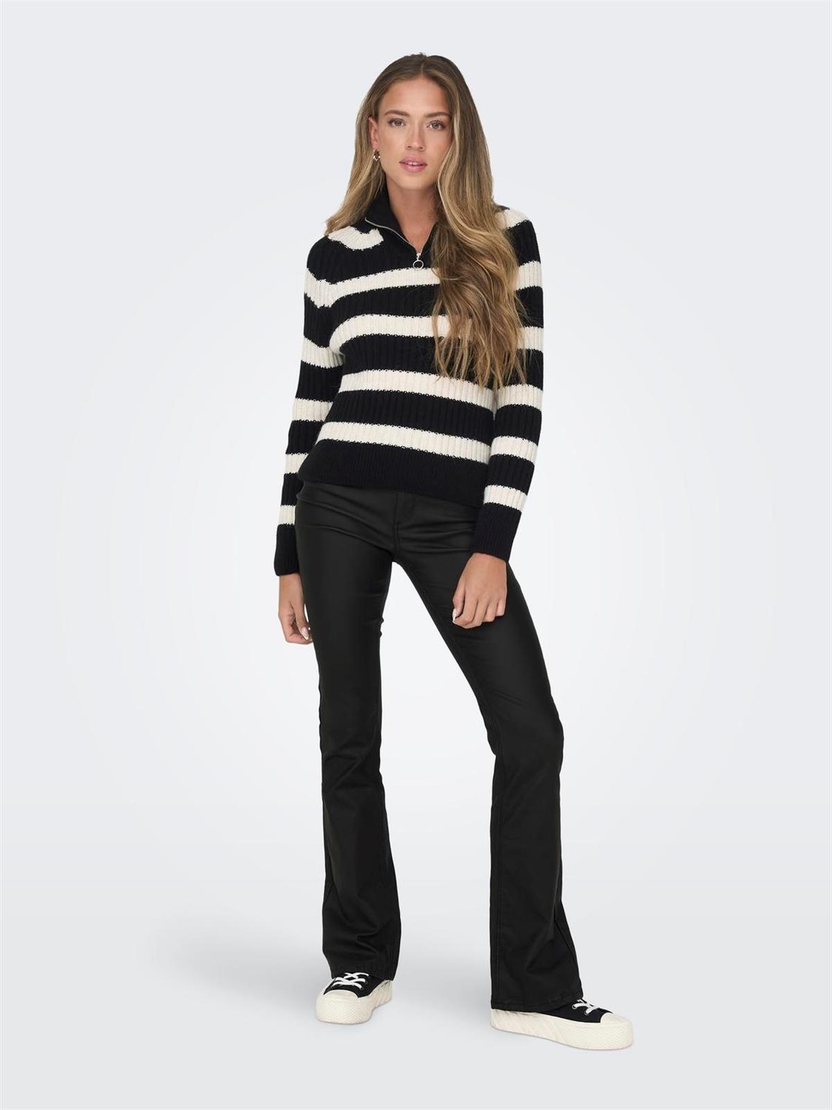 Only Kadın İspanyol Paça Siyah Pantolon - 15310473 - Only - 15310473