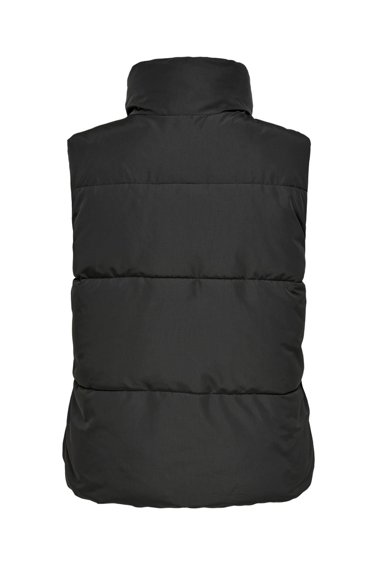 Only Kadın Jdynewerıca Dik Yaka Çift Cepli Siyah Şişme Yelek - 15234210 - Only - muk-15234210-1