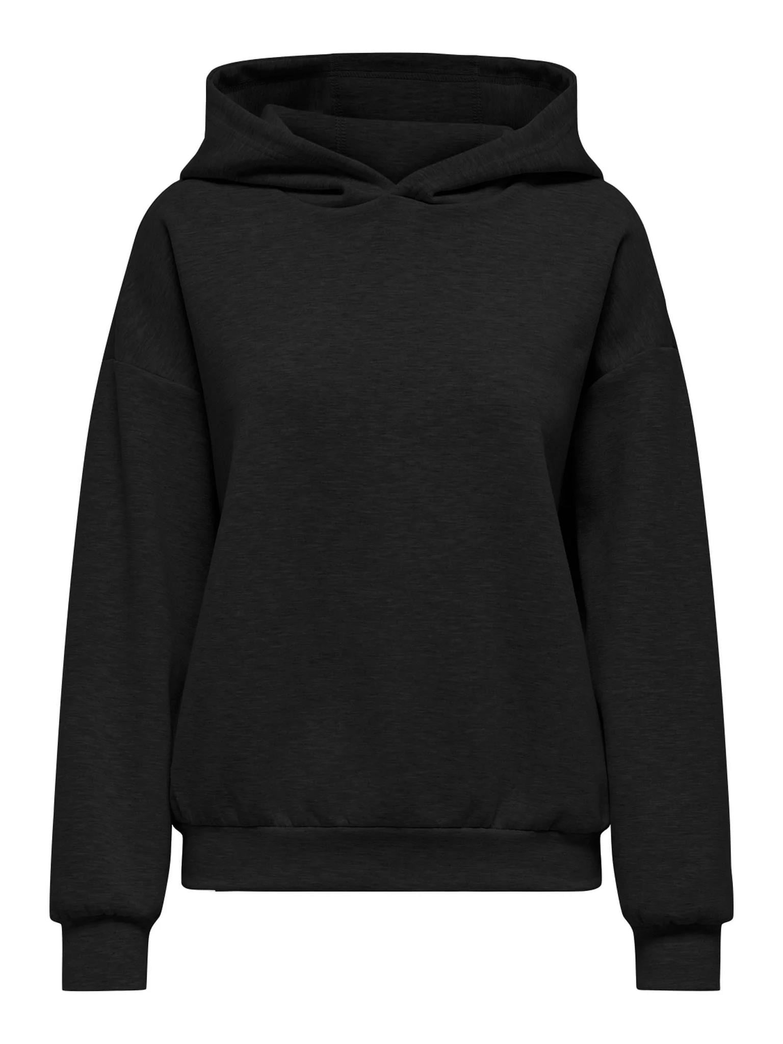 Only Kadın Kapüşonlu Basic Siyah Sweatshirt - 15355809 - Only - 15355809-B