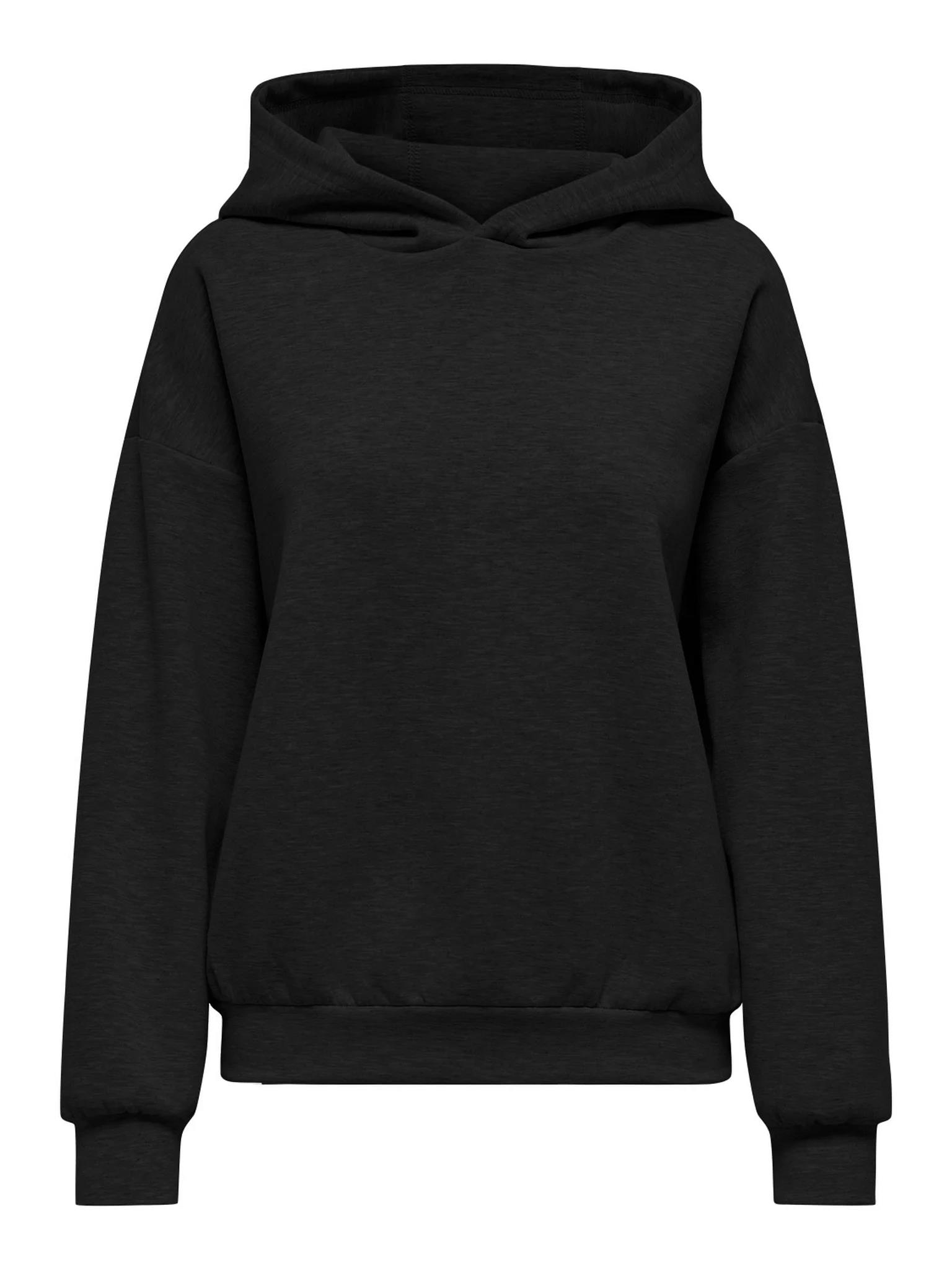 Only Kadın Kapüşonlu Basic Siyah Sweatshirt - 15355809 - Only - 15355809-B