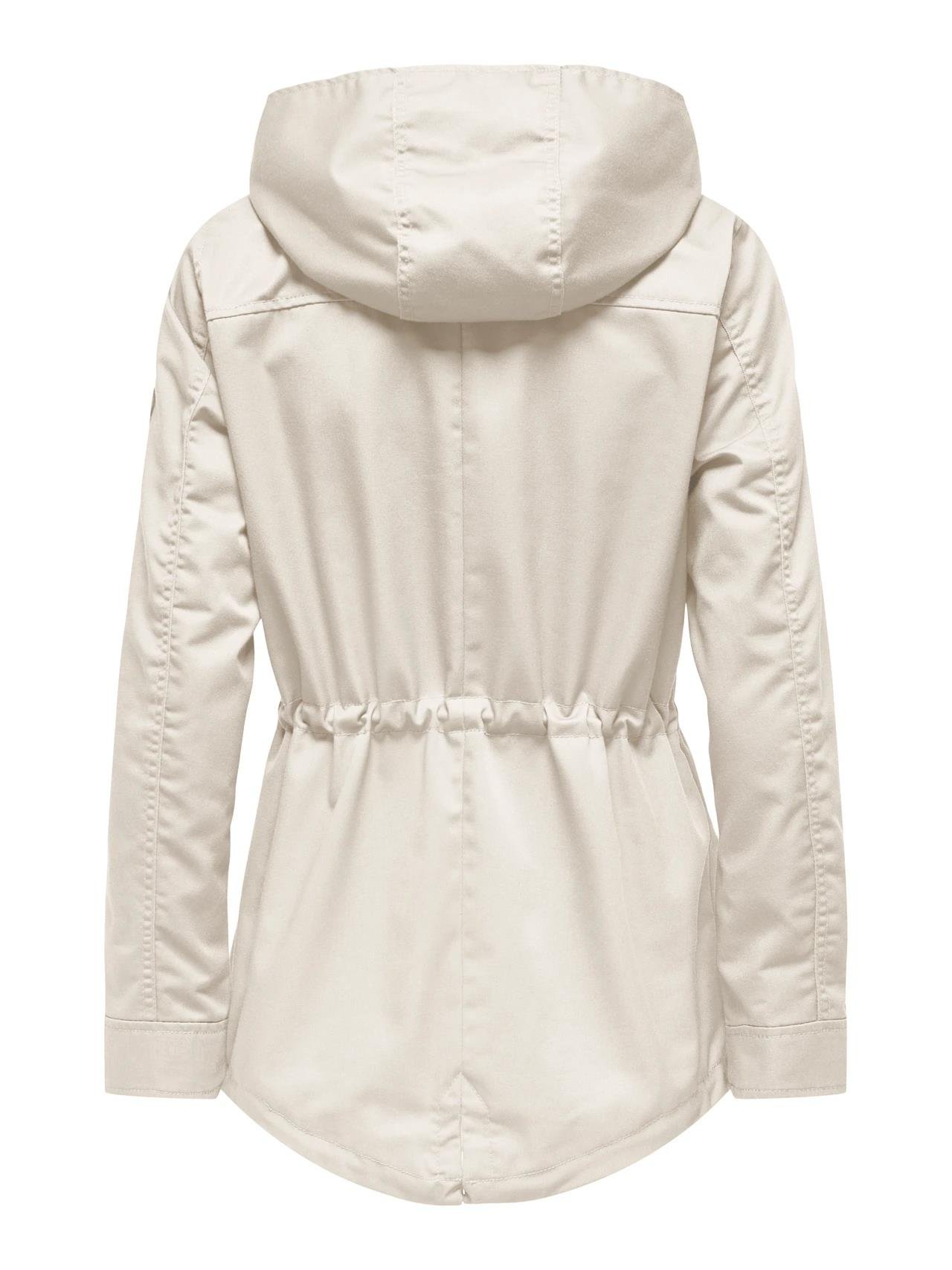 Only Kadın Kapüşonlu Canvas Parka Bej Ceket - 15319876 - Only - 15319876