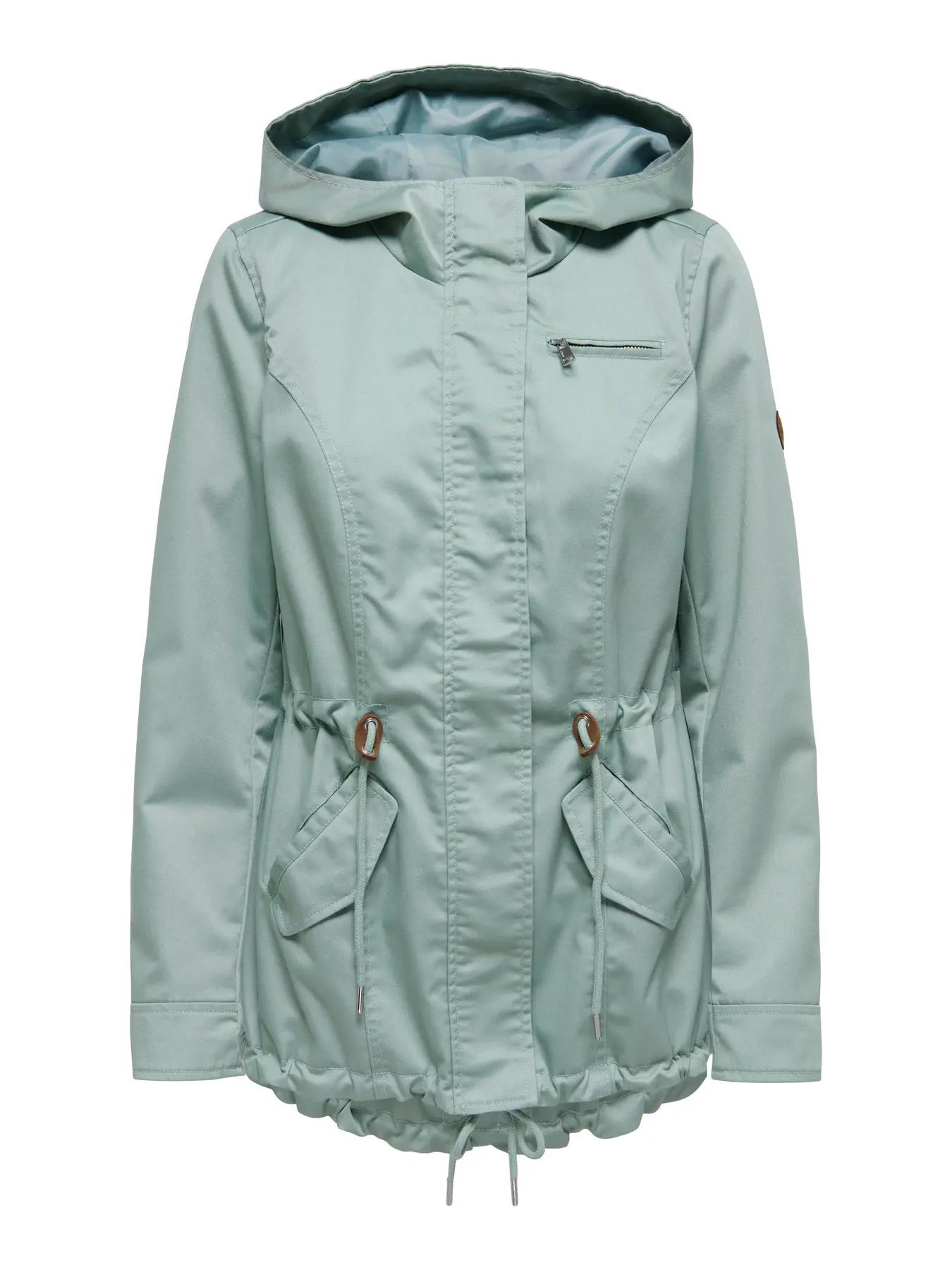 Only Kadın Kapüşonlu Canvas Parka Mavi Ceket - 15319876 - Only - 15319876-1