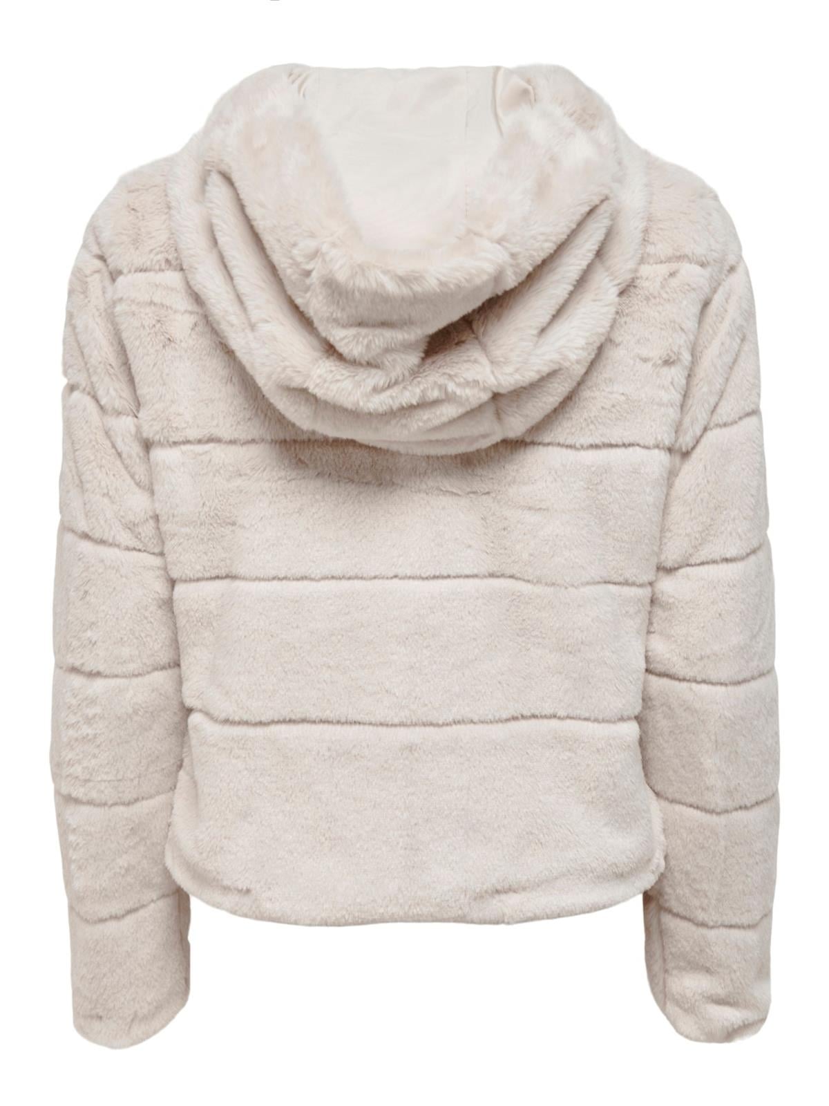 Only Kadın Kapüşonlu Suni Kürk Peluş Mont - 15156560 - Only - 15156560