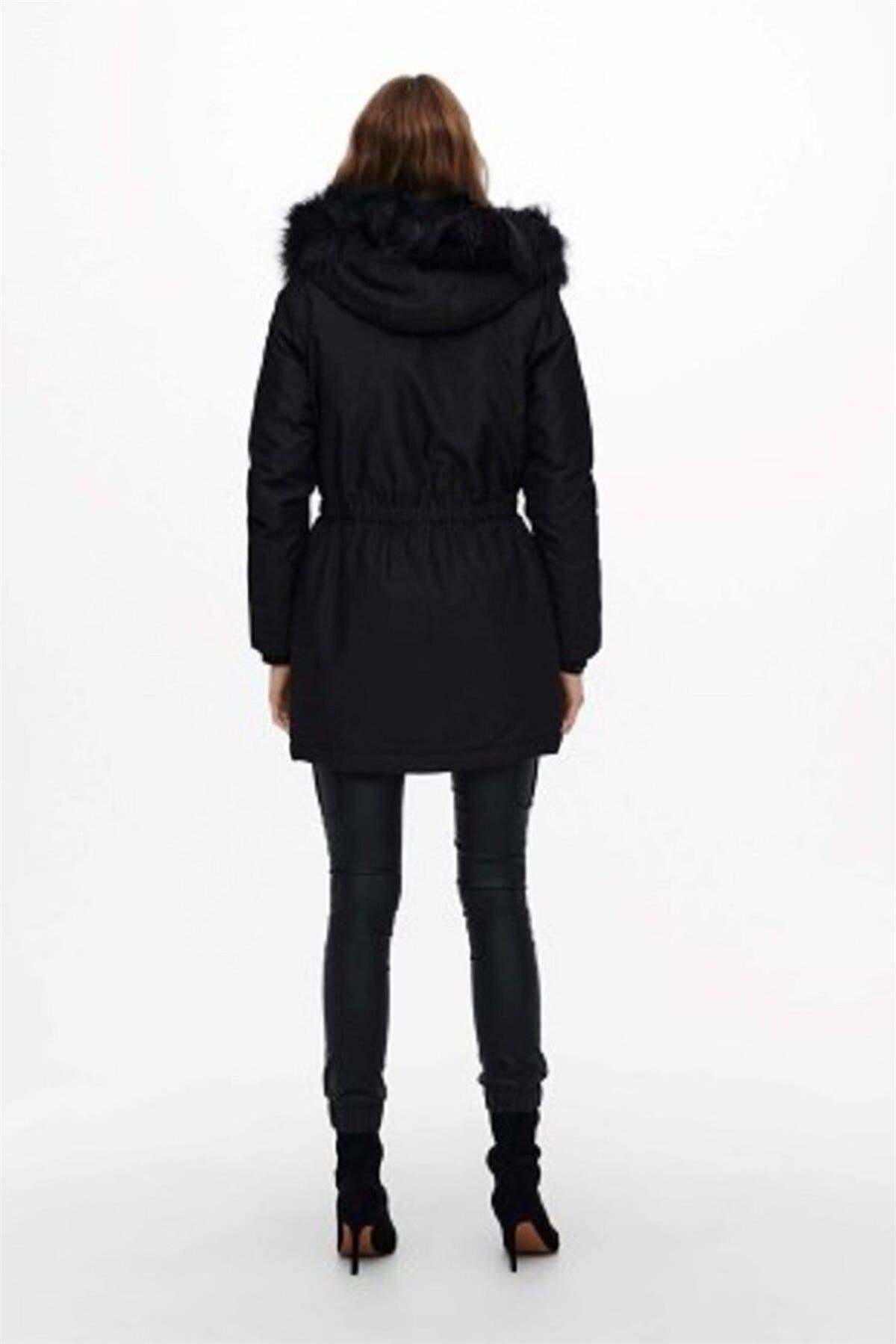 Only Kadın Kapüşonlu Uzun Mont Parka - 15213755 - Only - 15213755