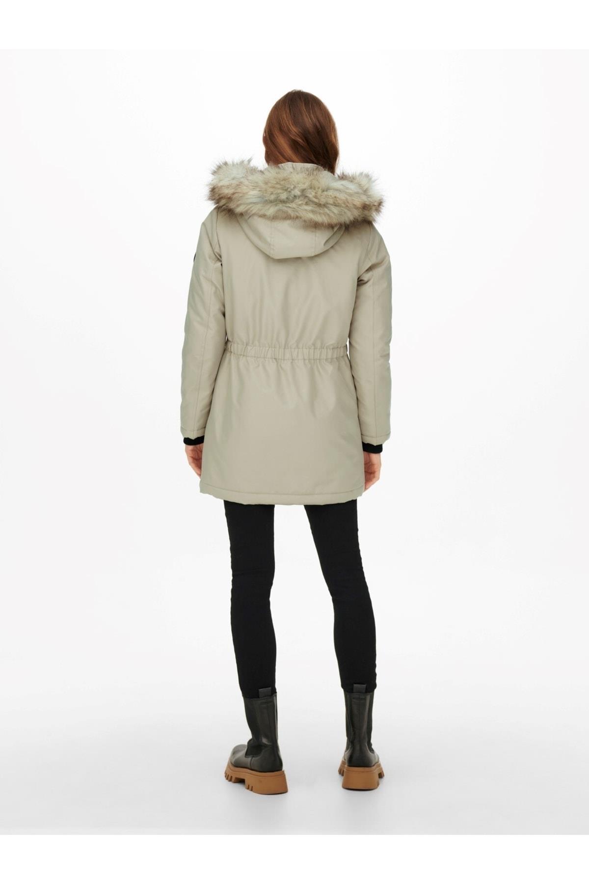 Only Kadın Kapüşonlu Uzun Mont Parka - 15213755 - Only - 15213755