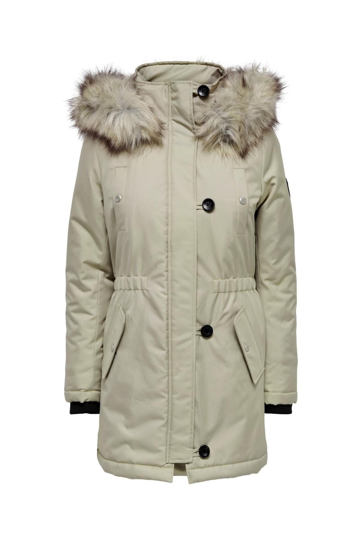 Only Kadın Kapüşonlu Uzun Mont Parka - 15213755 - Only - 15213755