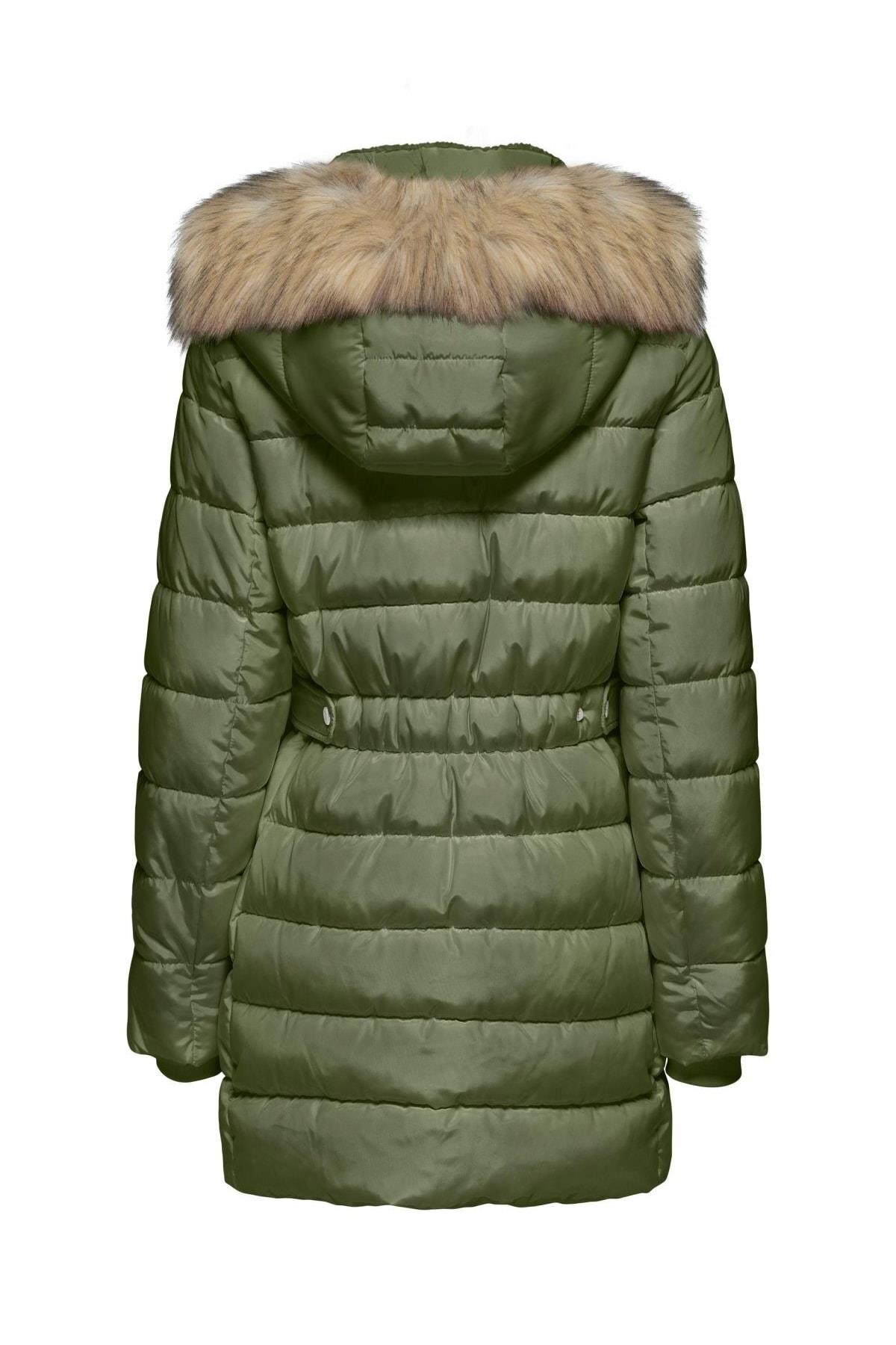 Only Kadın Kapüşonlu Yeşil Mont Onlcamilla Mont - 15204606 - Only - TYC00557446979