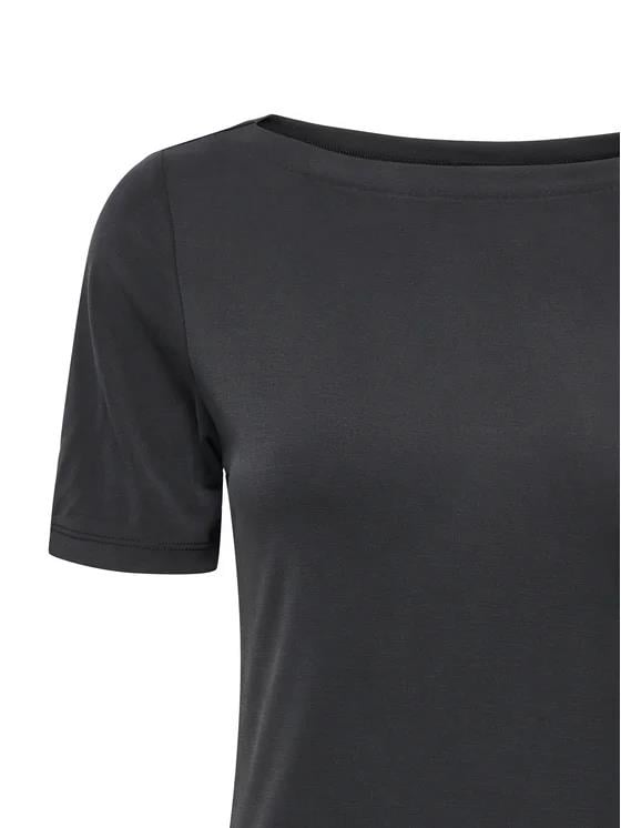 Only Kadın Kayık Yaka Siyah T-Shirt - 15367559 - Only - 15367559-1