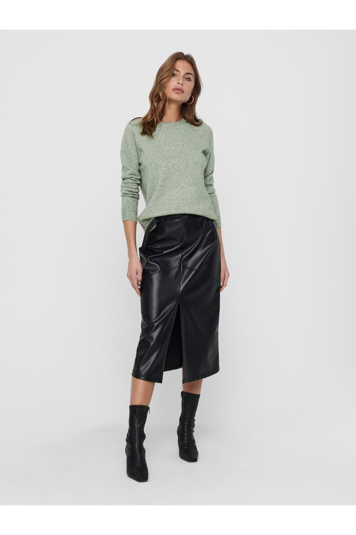Only Kadın Kazak Solid Colored Knitted Pullover- 15170427 - Only - 15170427