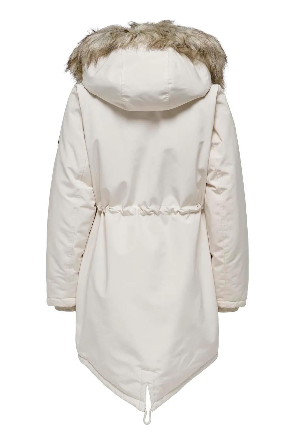 Only Kadın Kürklü Kapüşonlu Parka Mont - 15322159 - Only - 15322159