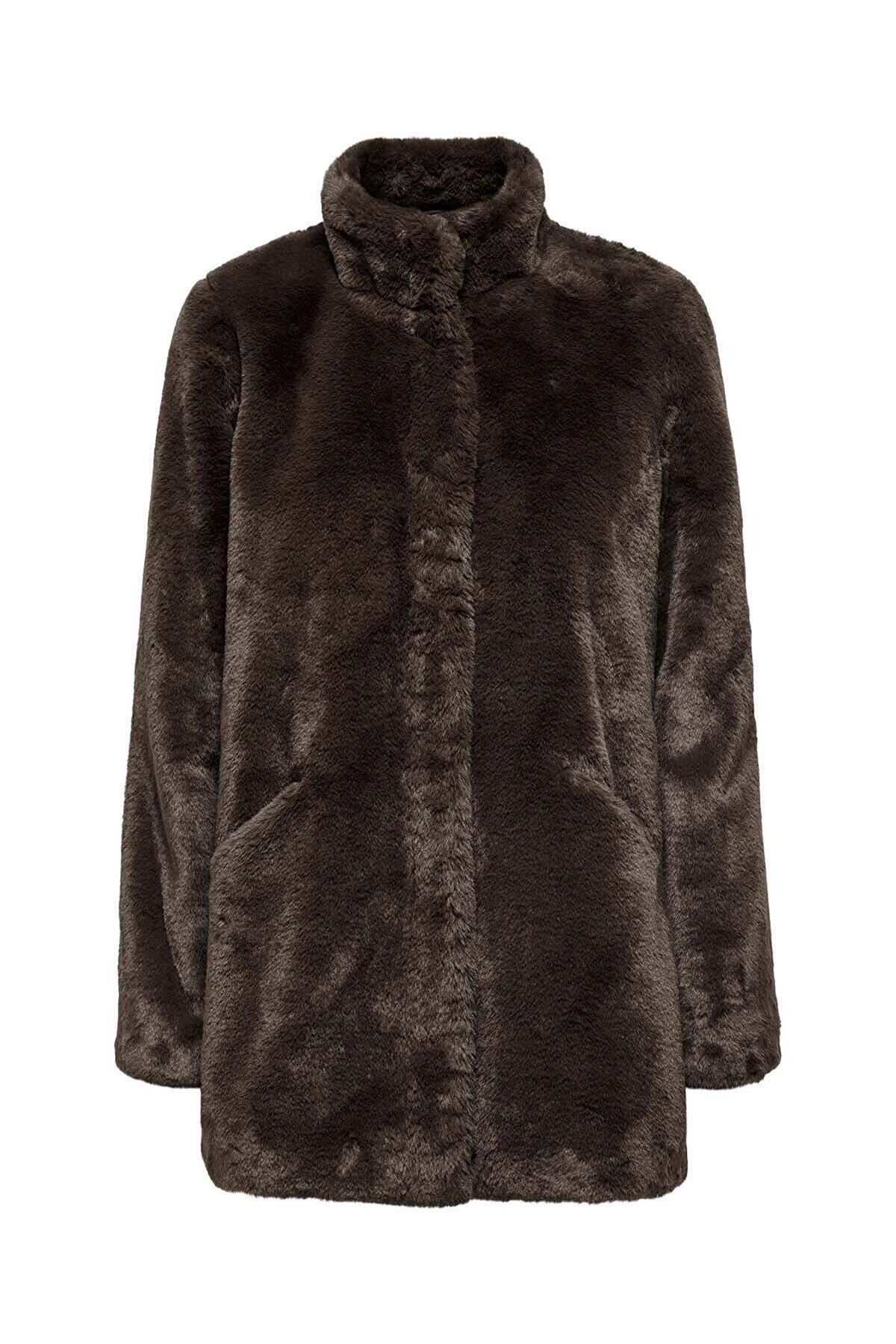 Only Kadın Kürklü Peluş Mont - 15164600 - Only - 15164600